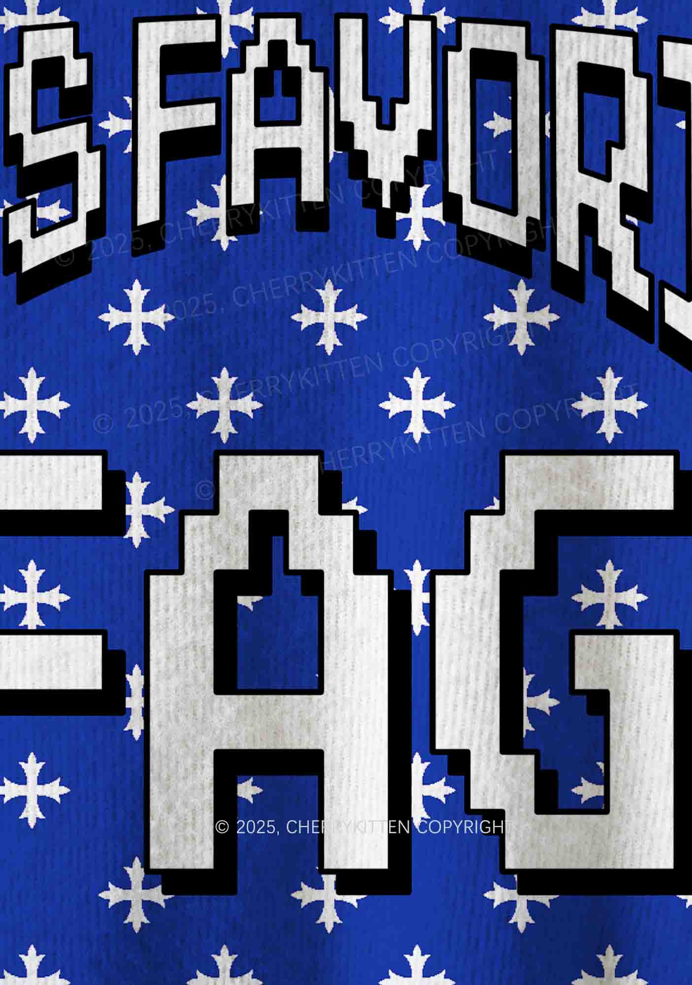 Blue Gods Favorite Fag Pride Y2K Christmas Knit Sweatshirt Cherrykitten - Image 6