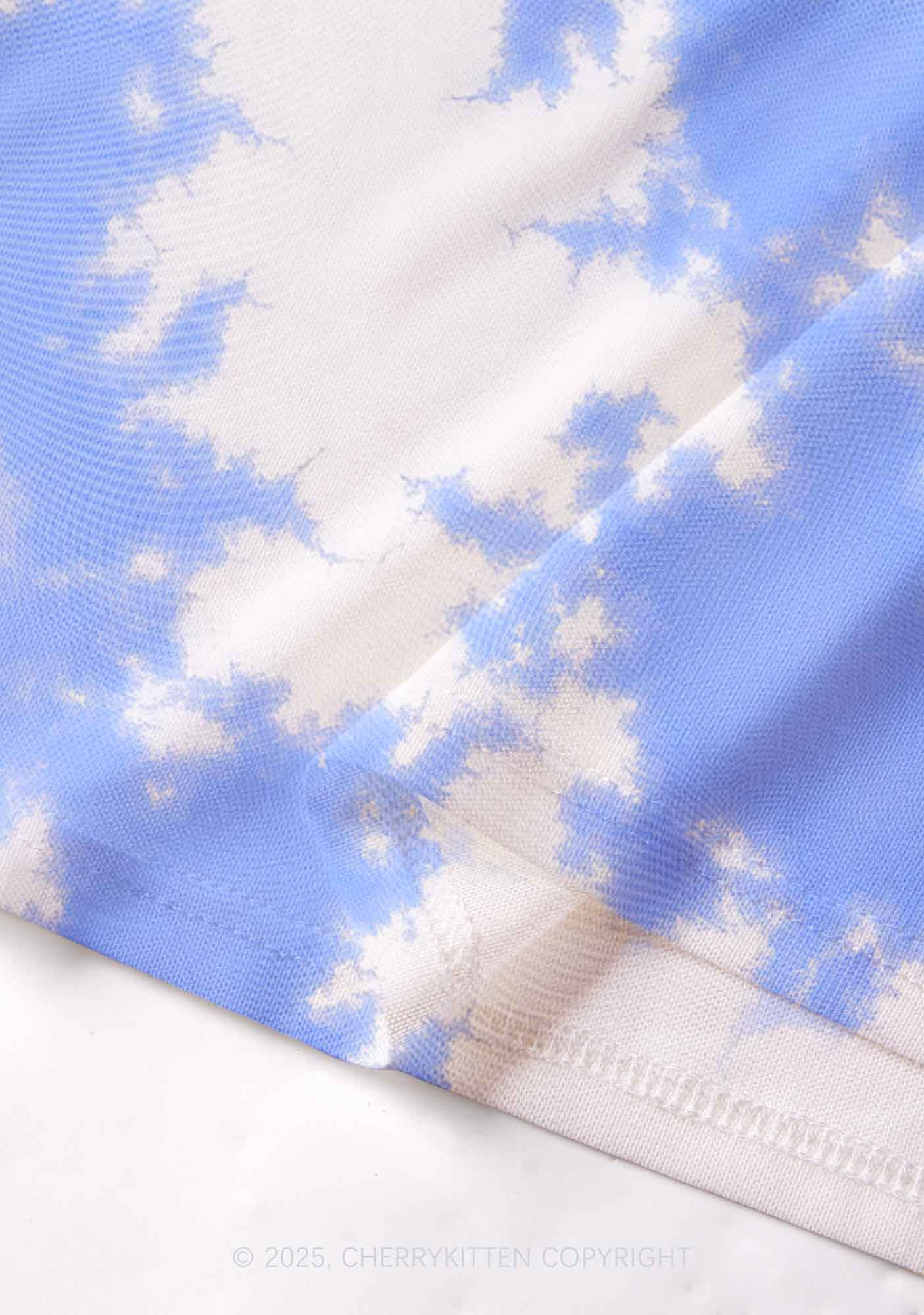 Blue Sky White Clouds Y2K Mesh Cami Tank Cherrykitten - Image 2