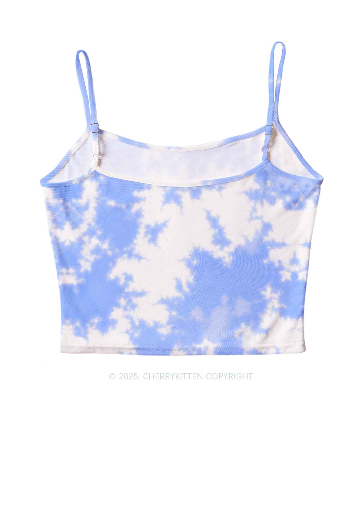 Blue Sky White Clouds Y2K Mesh Cami Tank Cherrykitten - Image 3