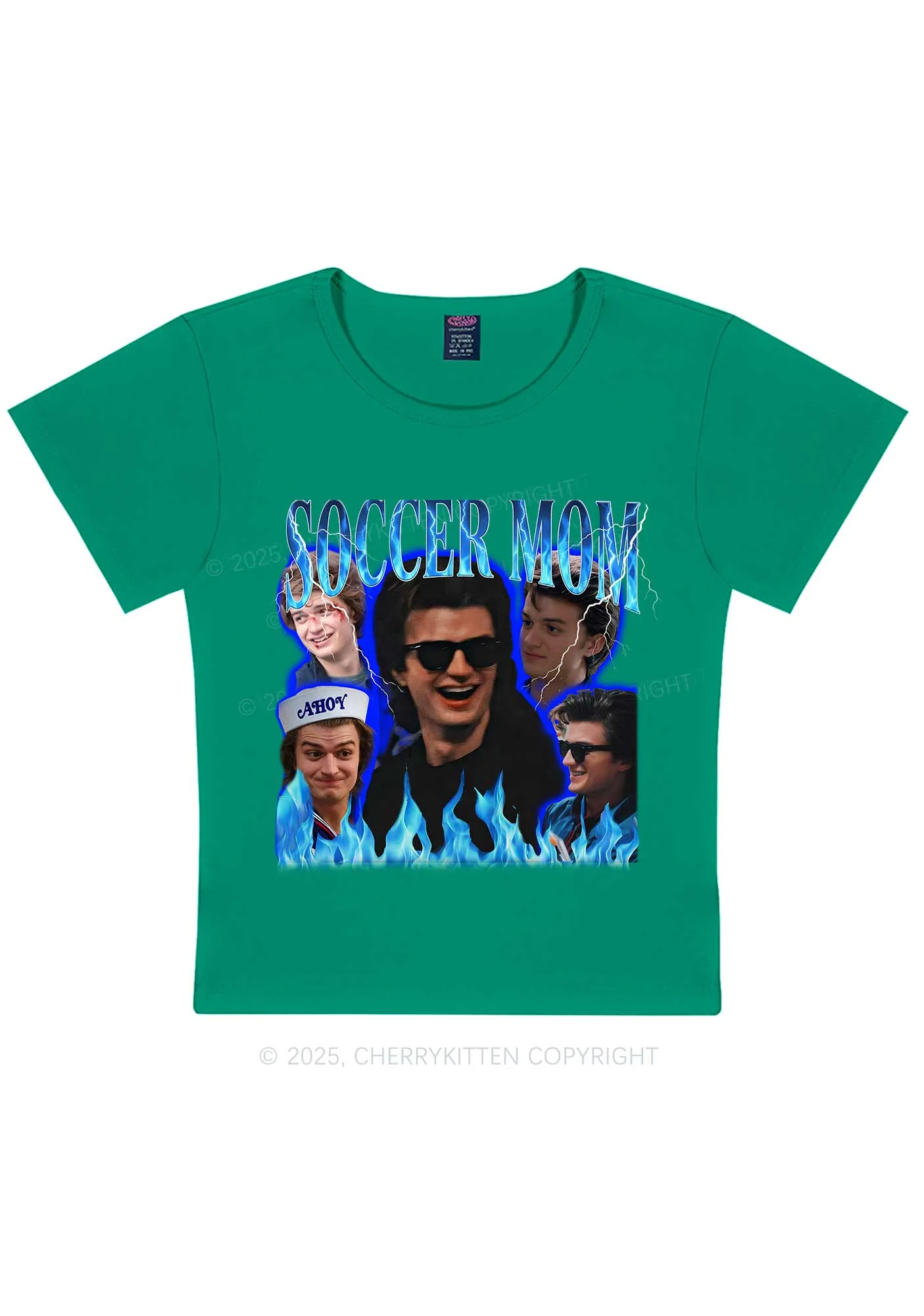 Blue Soccer Mom Y2K Baby Tee Cherrykitten - Image 10