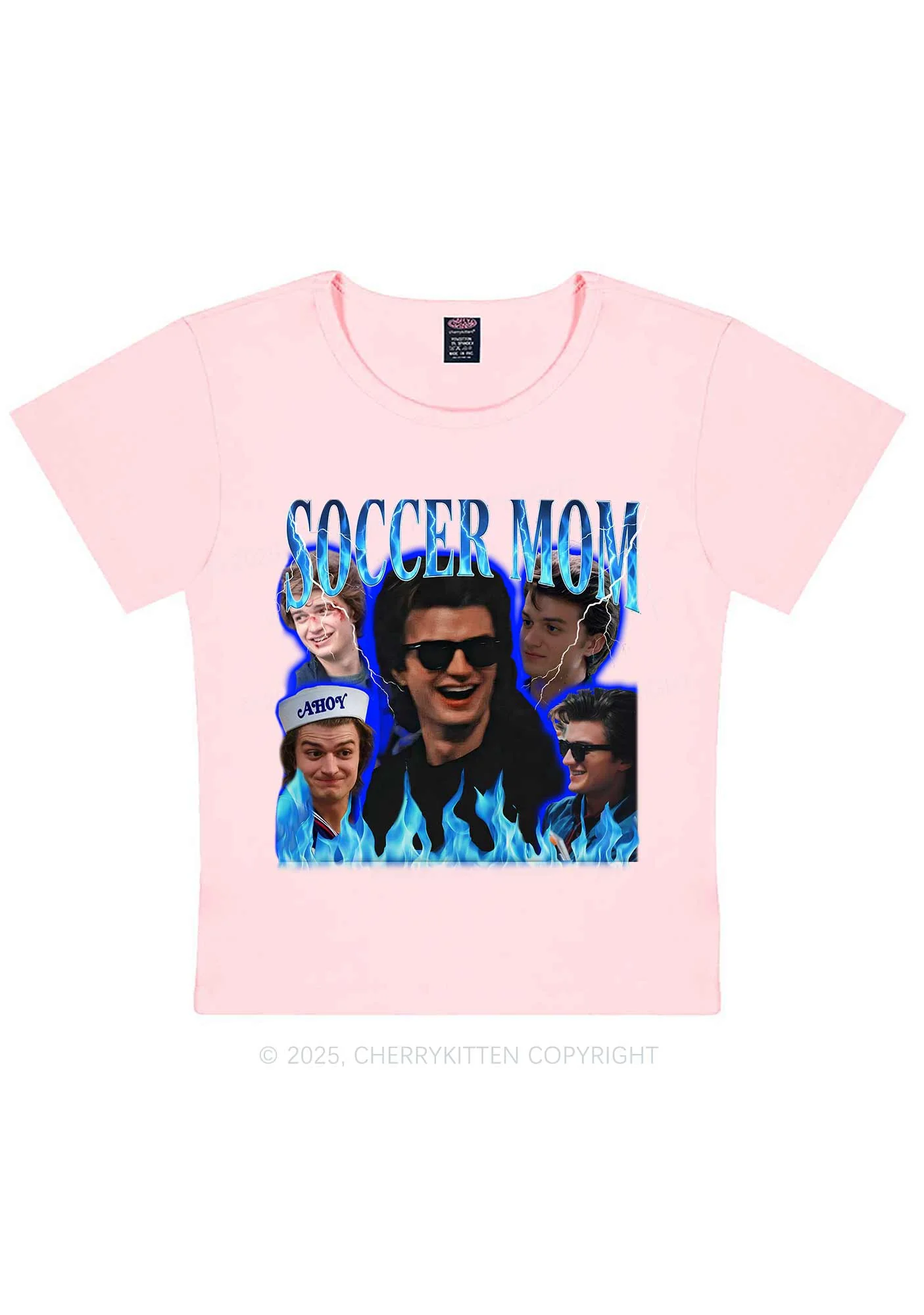 Blue Soccer Mom Y2K Baby Tee Cherrykitten - Image 11