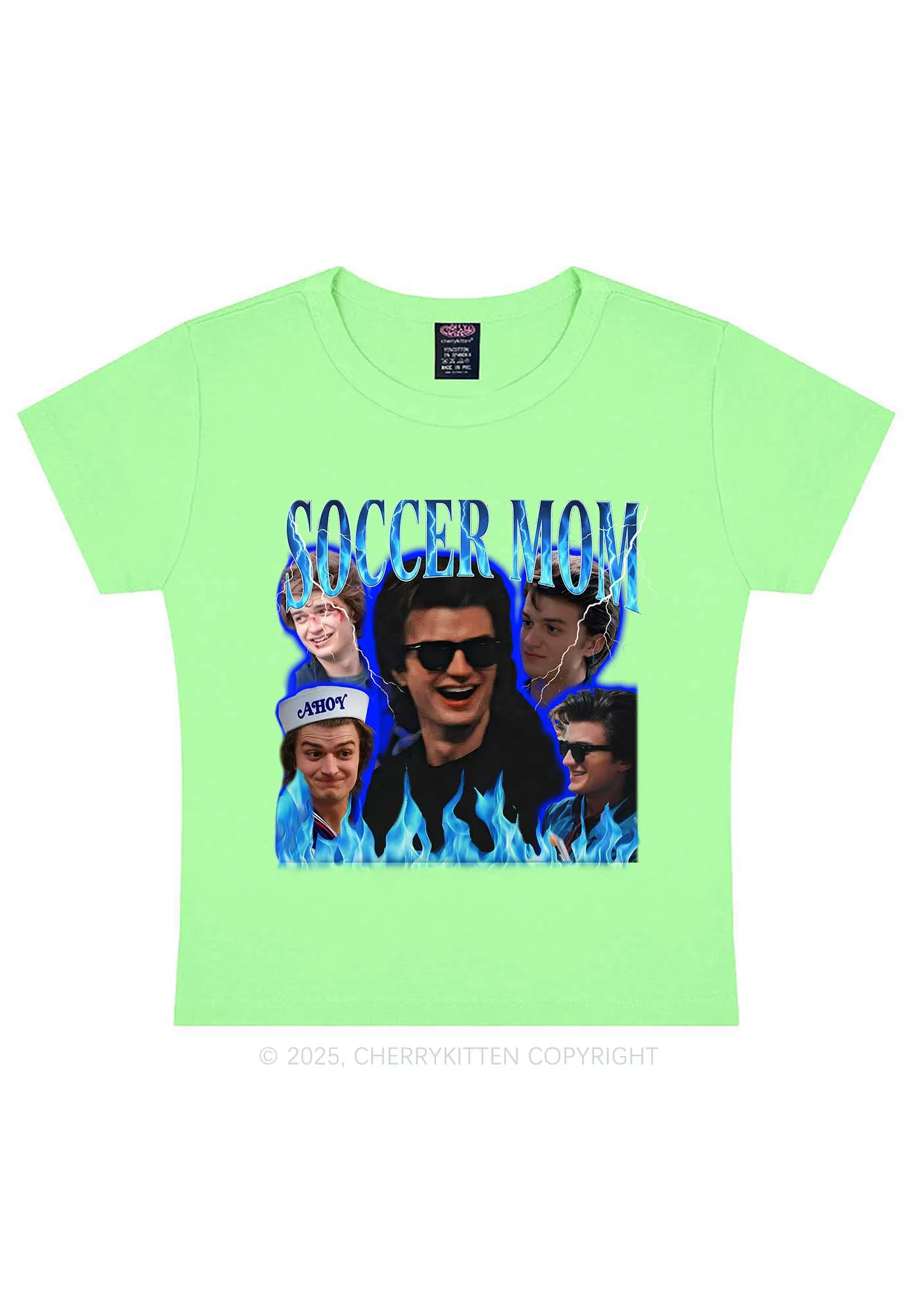 Blue Soccer Mom Y2K Baby Tee Cherrykitten - Image 12