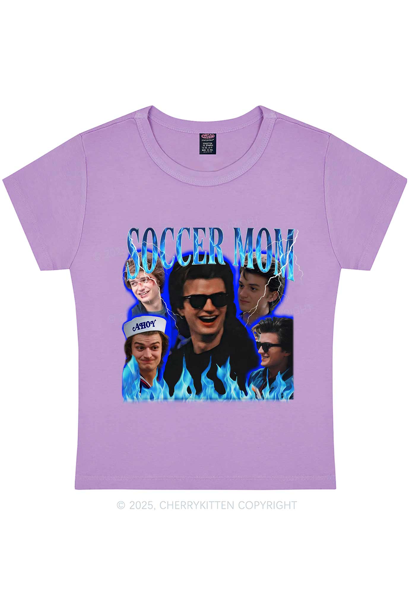 Blue Soccer Mom Y2K Baby Tee Cherrykitten - Image 6