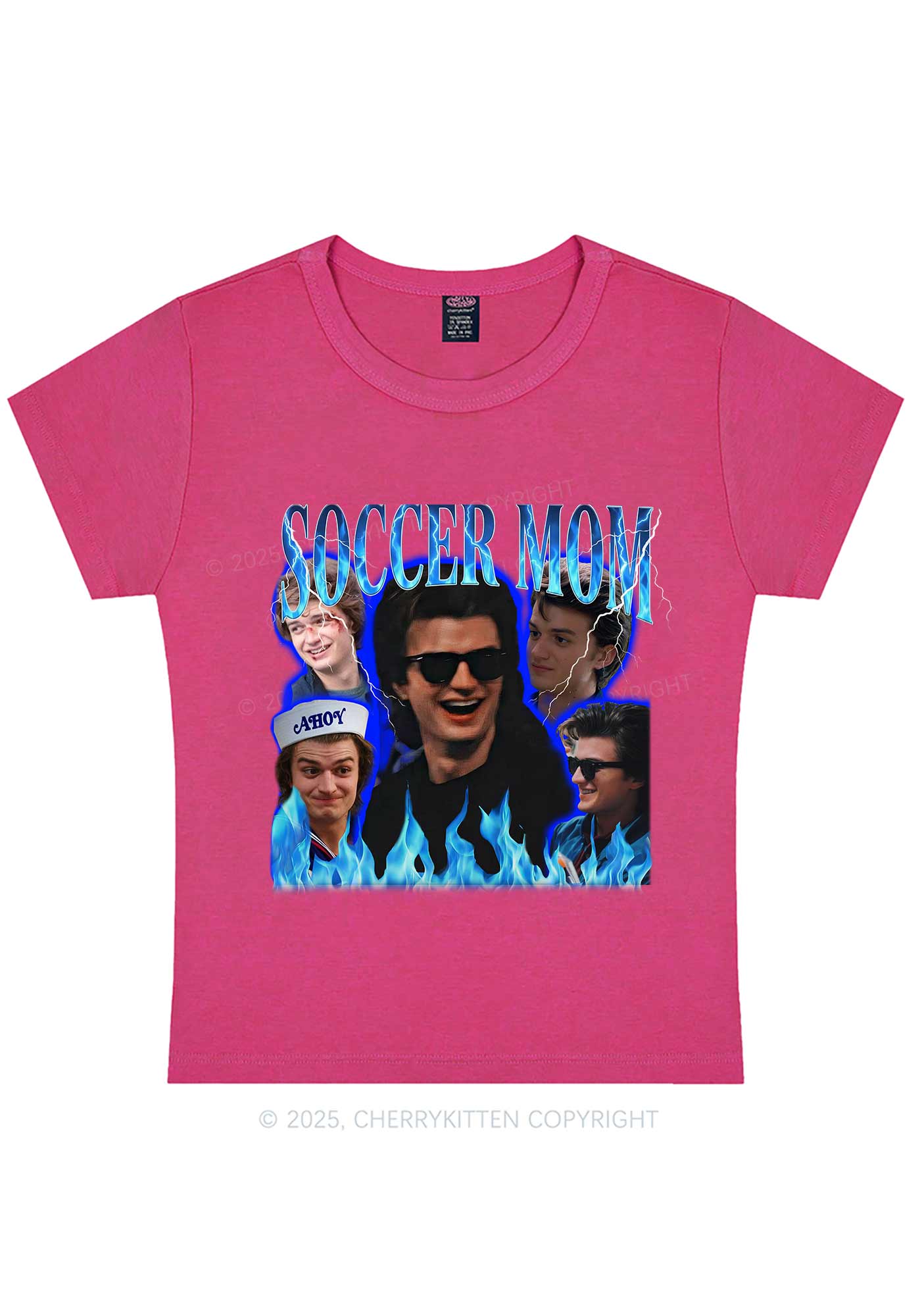 Blue Soccer Mom Y2K Baby Tee Cherrykitten - Image 7