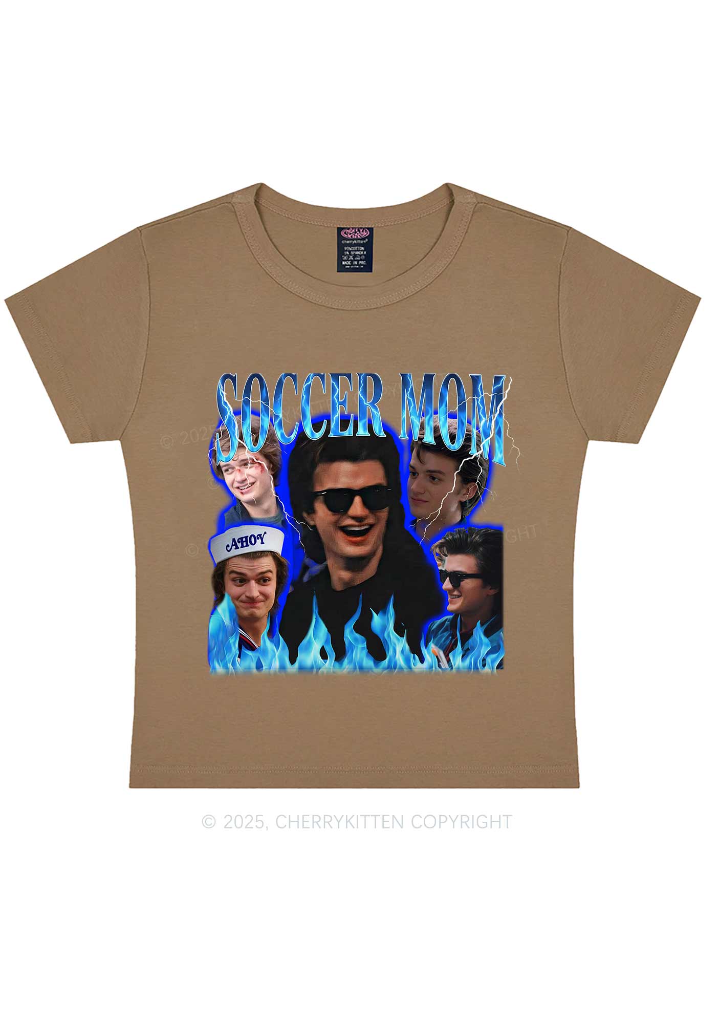 Blue Soccer Mom Y2K Baby Tee Cherrykitten - Image 9