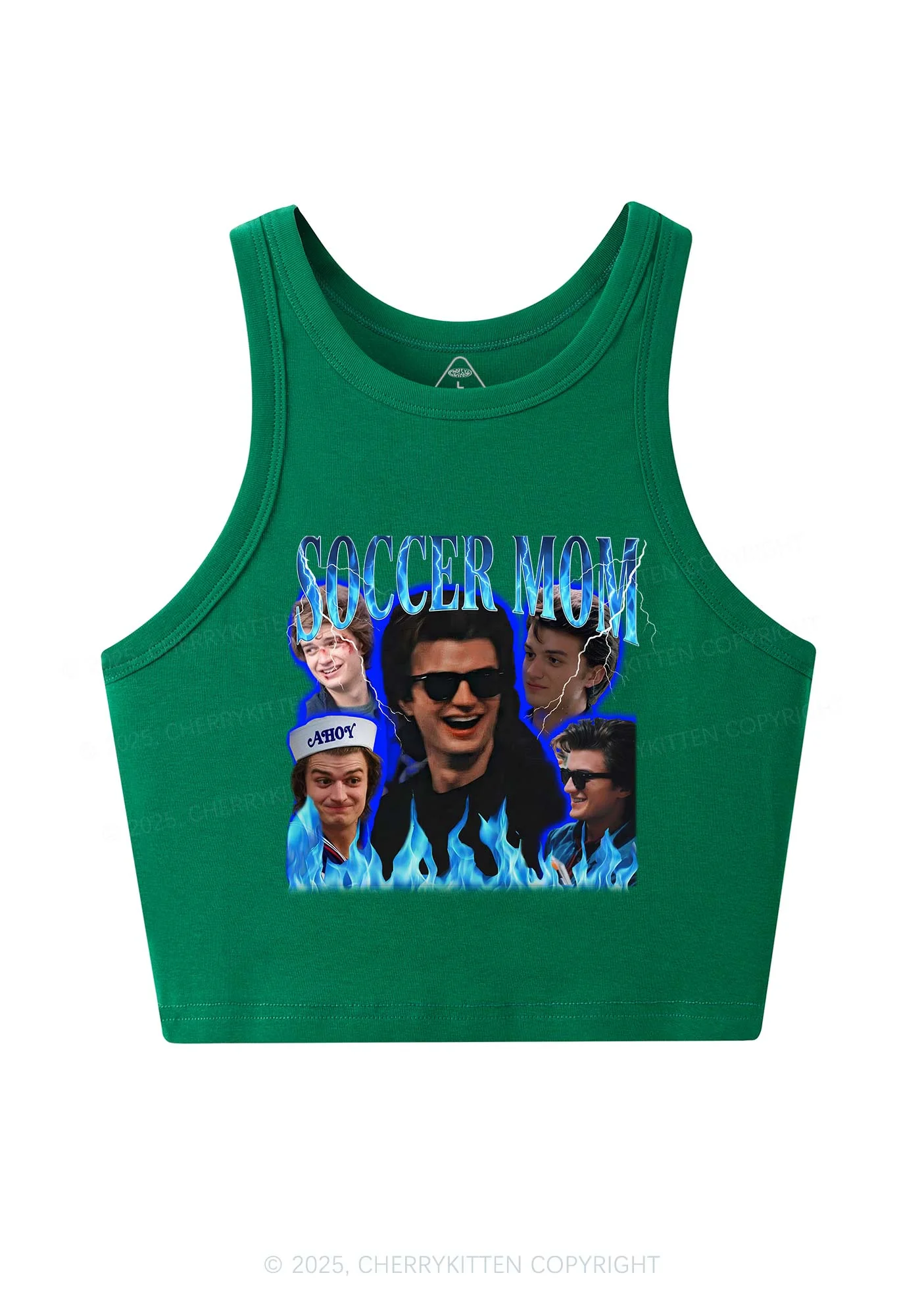 Blue Soccer Mom Y2K Crop Tank Top Cherrykitten - Image 6