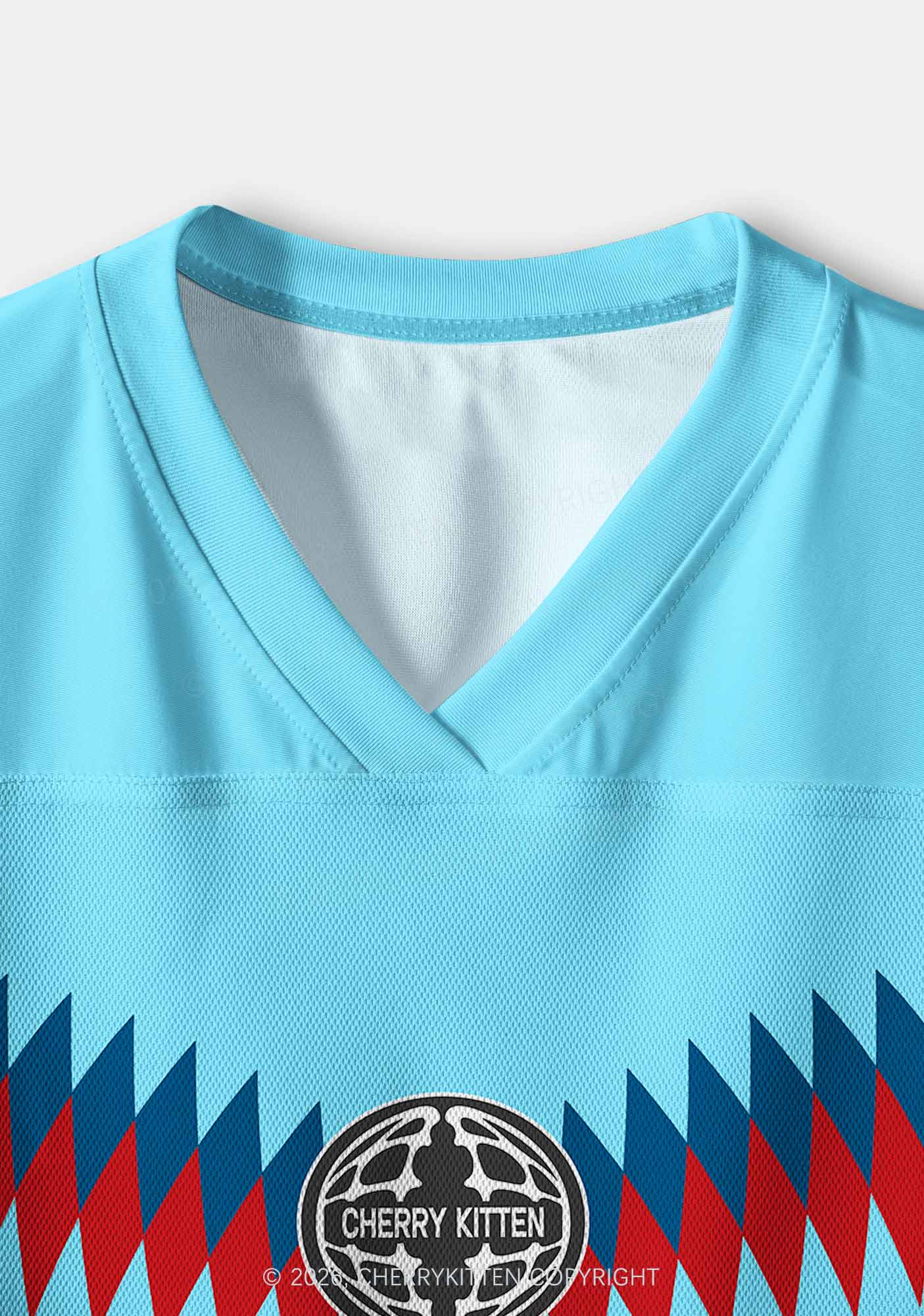Blue Team Bunny Y2K Crop Sport Jersey Shirts Cherrykitten - Image 5