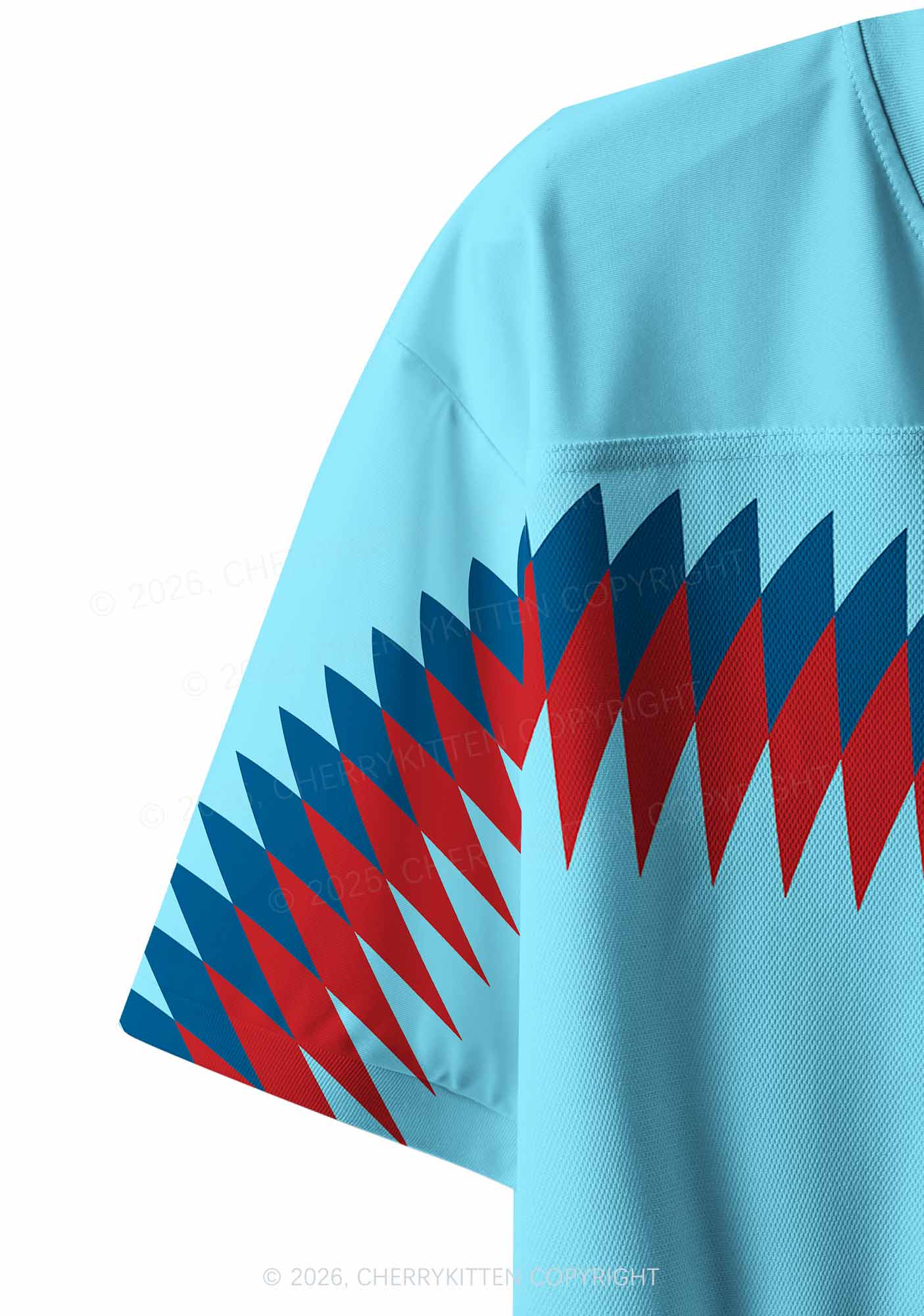 Blue Team Bunny Y2K Crop Sport Jersey Shirts Cherrykitten - Image 7