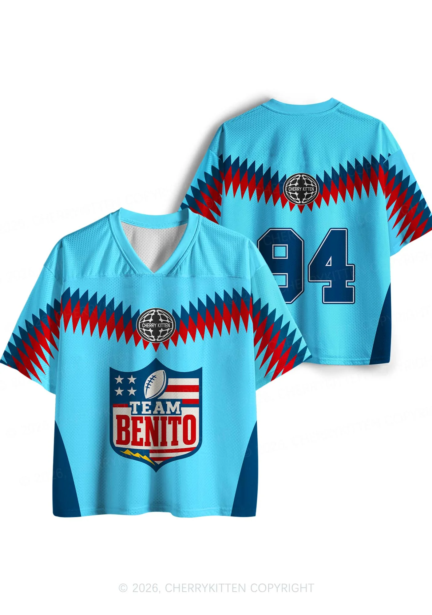 Blue Team Bunny Y2K Sport Jersey Shirts Cherrykitten - Image 4