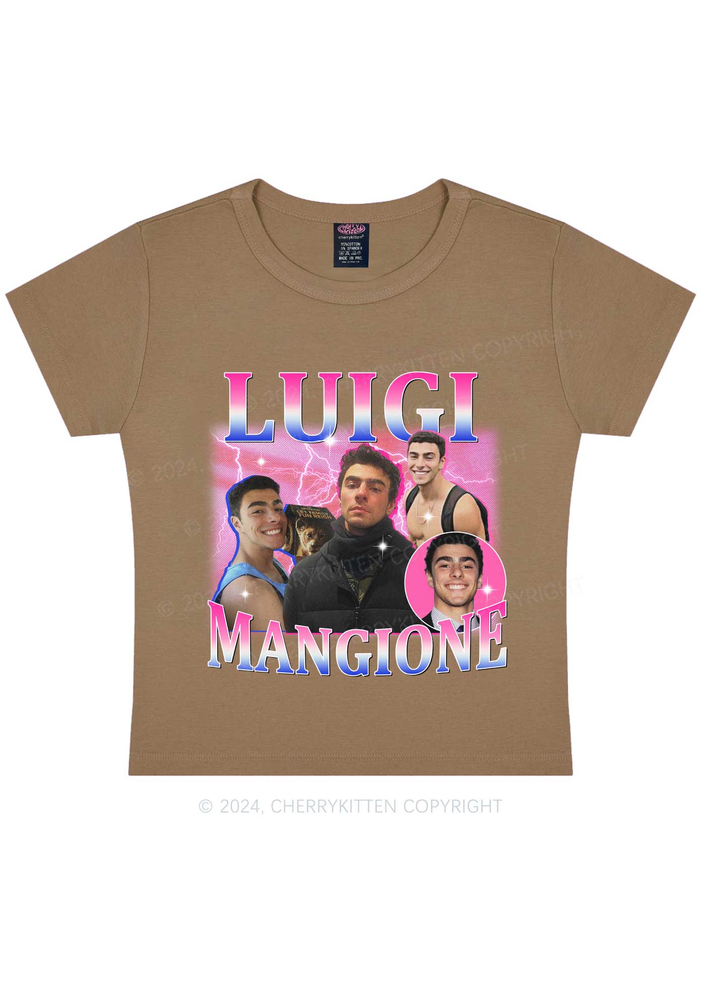 Bluepink Luigi Portrait Y2K Baby Tee Cherrykitten - Image 10