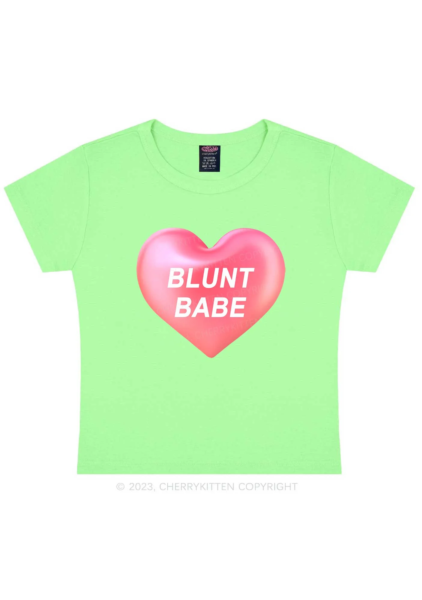 Blunt Babe Y2K Baby Tee Cherrykitten - Image 10
