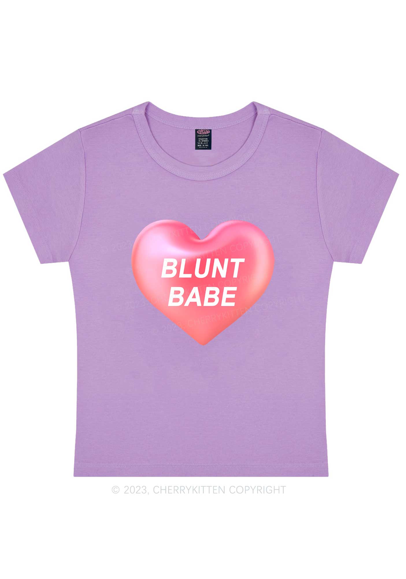 Blunt Babe Y2K Baby Tee Cherrykitten - Image 5