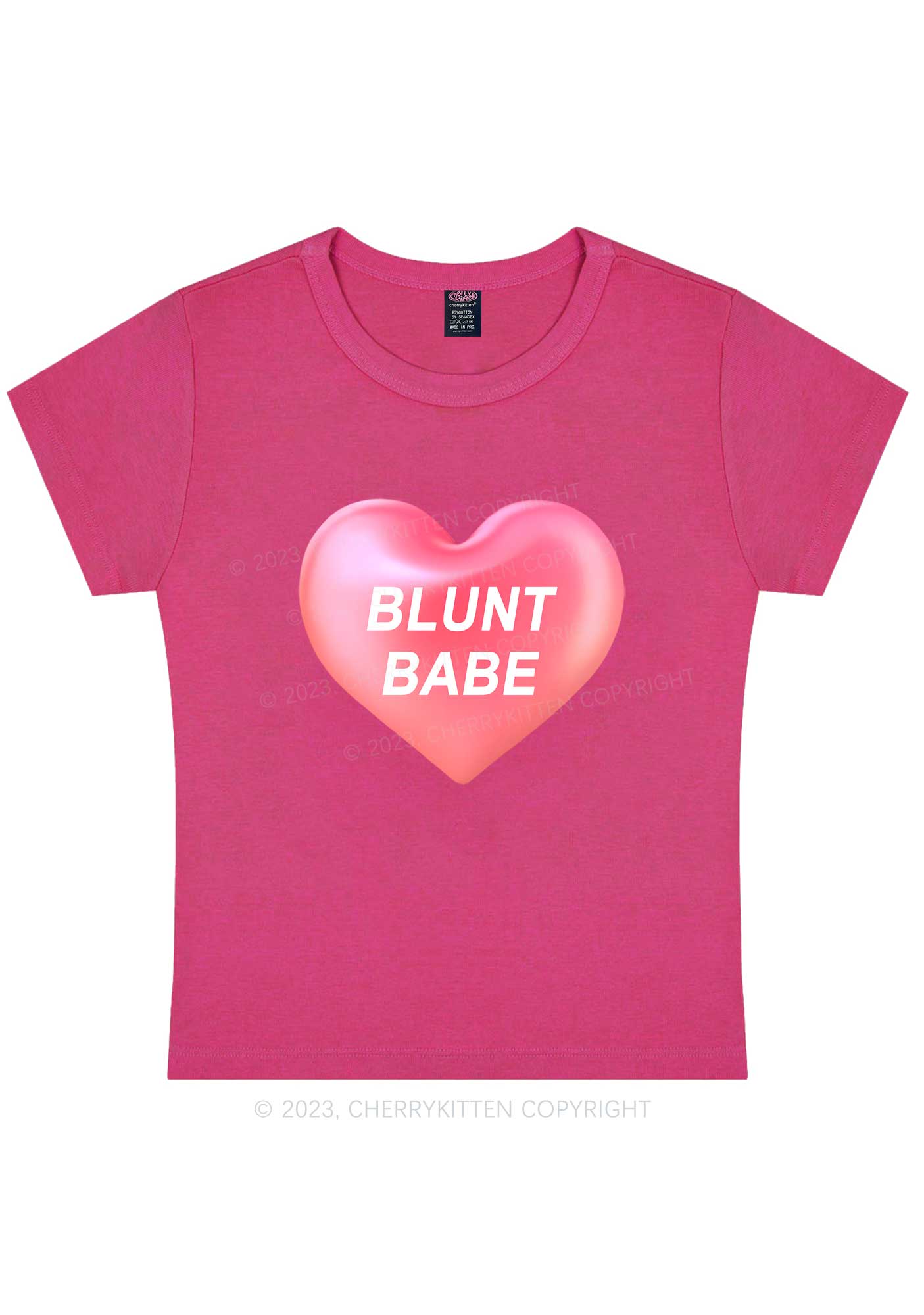 Blunt Babe Y2K Baby Tee Cherrykitten - Image 6