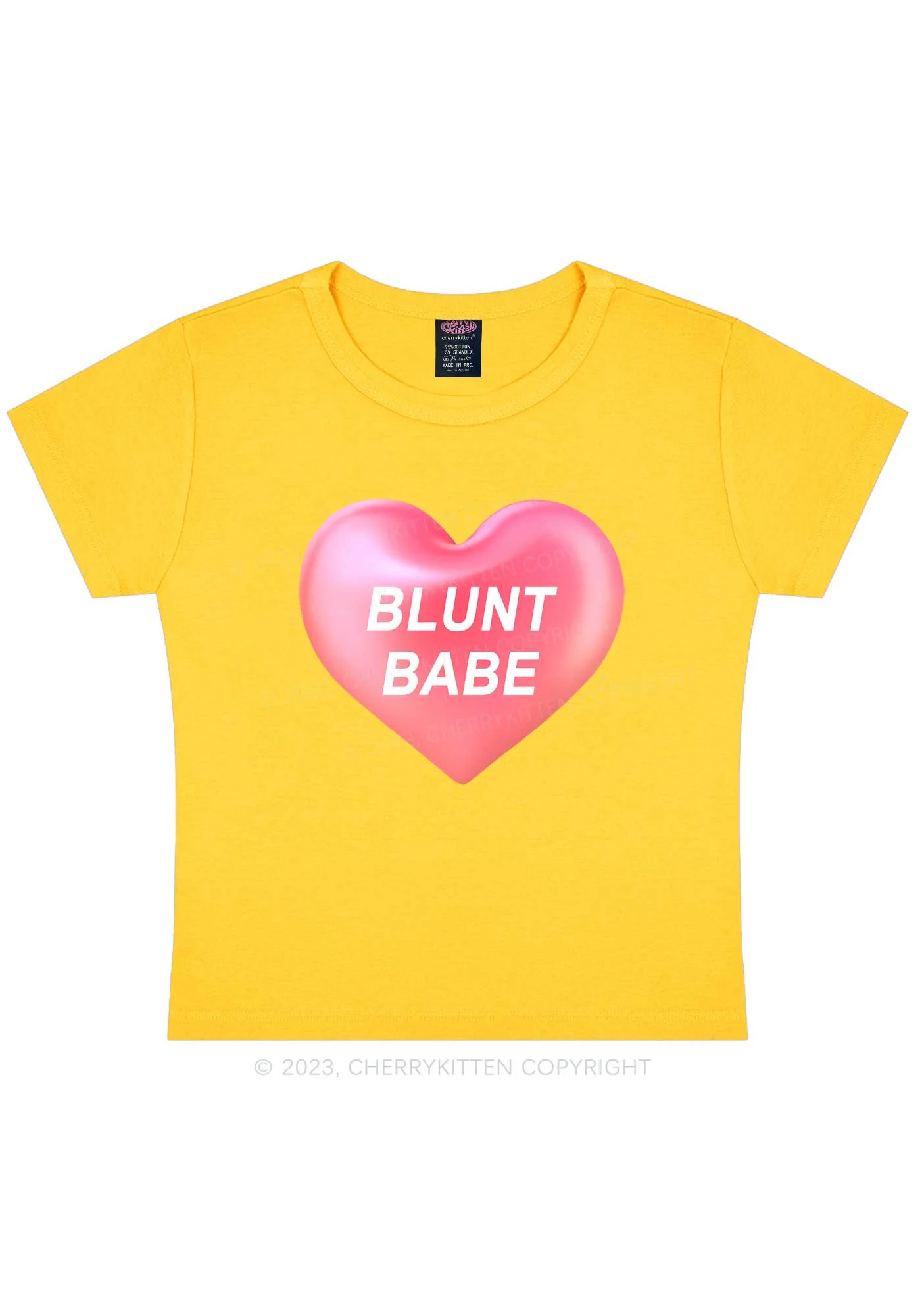 Blunt Babe Y2K Baby Tee Cherrykitten - Image 7