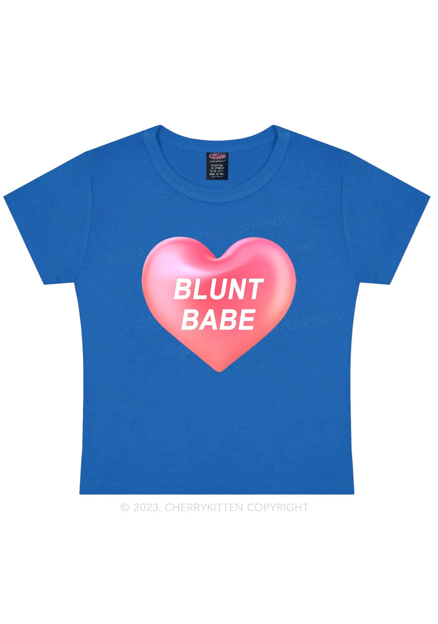 Blunt Babe Y2K Baby Tee Cherrykitten - Image 8