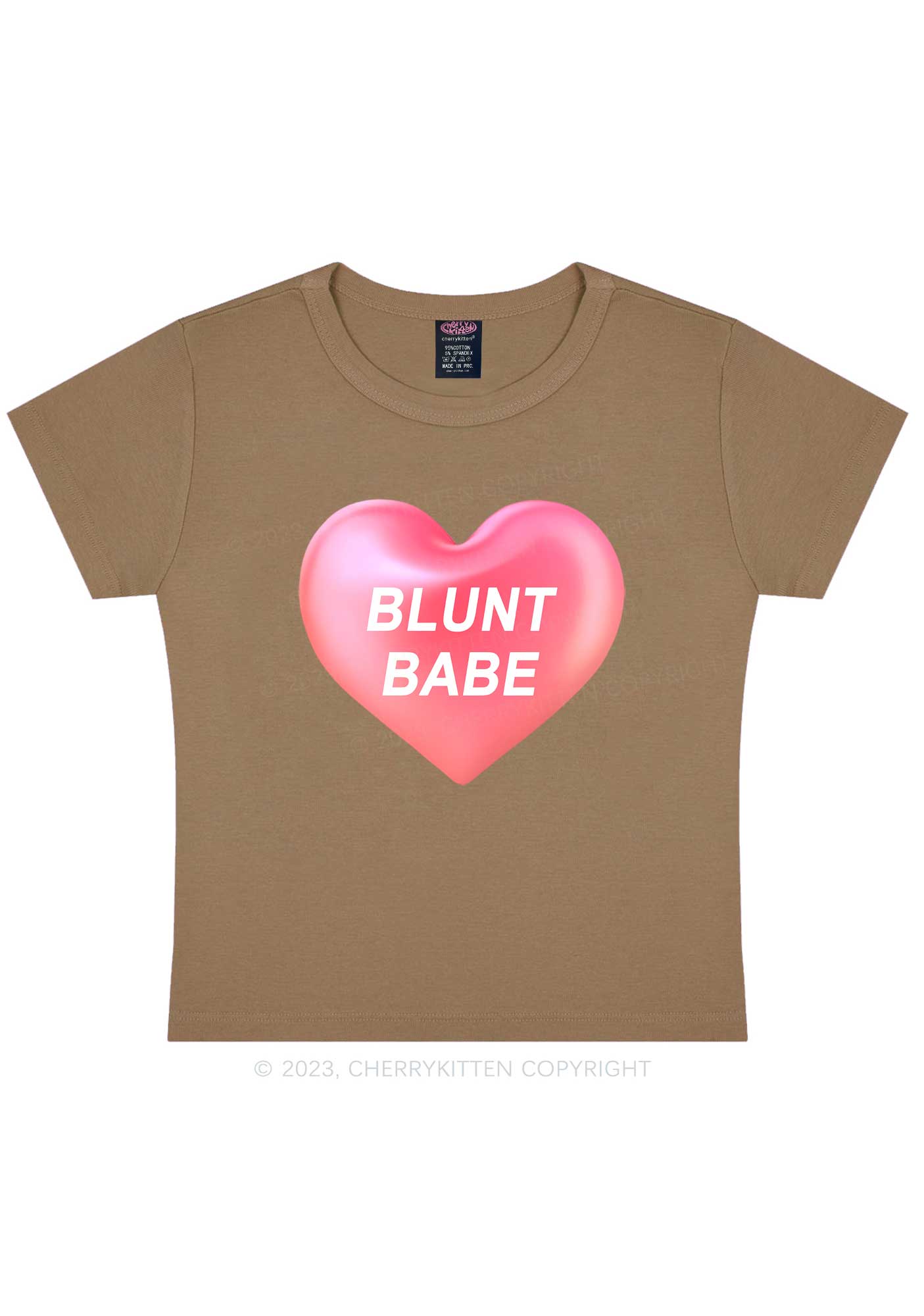 Blunt Babe Y2K Baby Tee Cherrykitten - Image 9