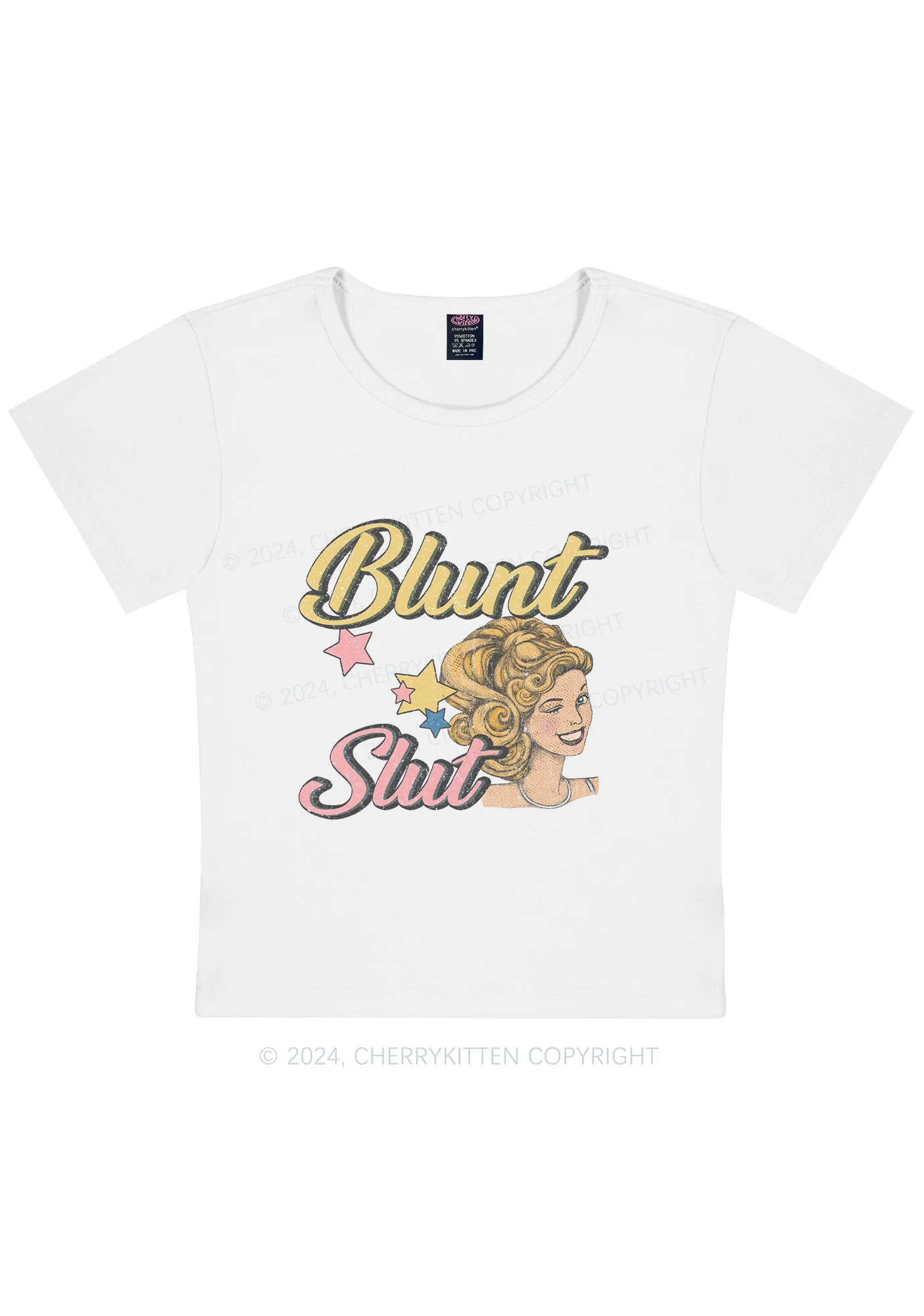 Blunt Slxt Y2K Baby Tee Cherrykitten - Image 4