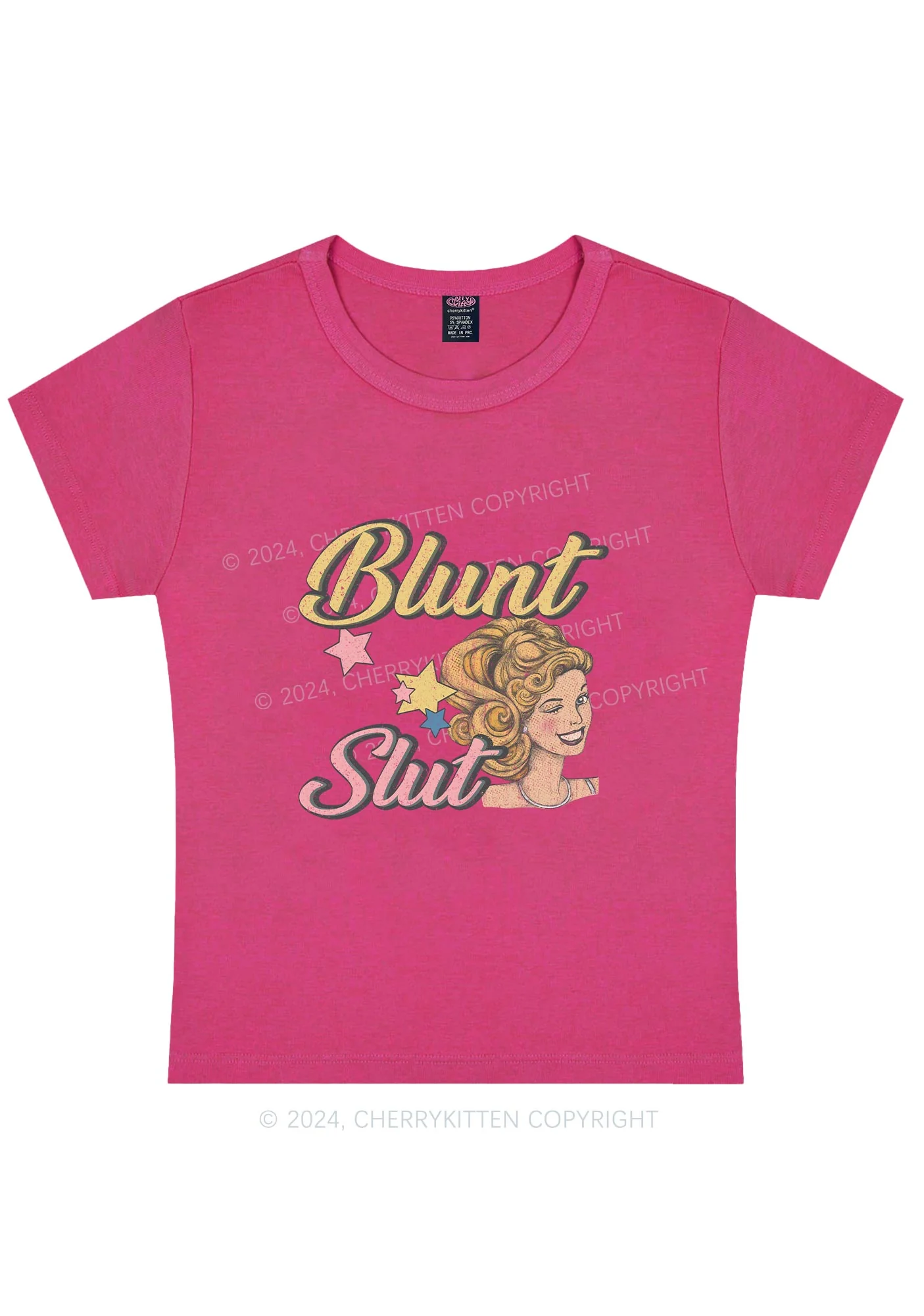 Blunt Slxt Y2K Baby Tee Cherrykitten - Image 6