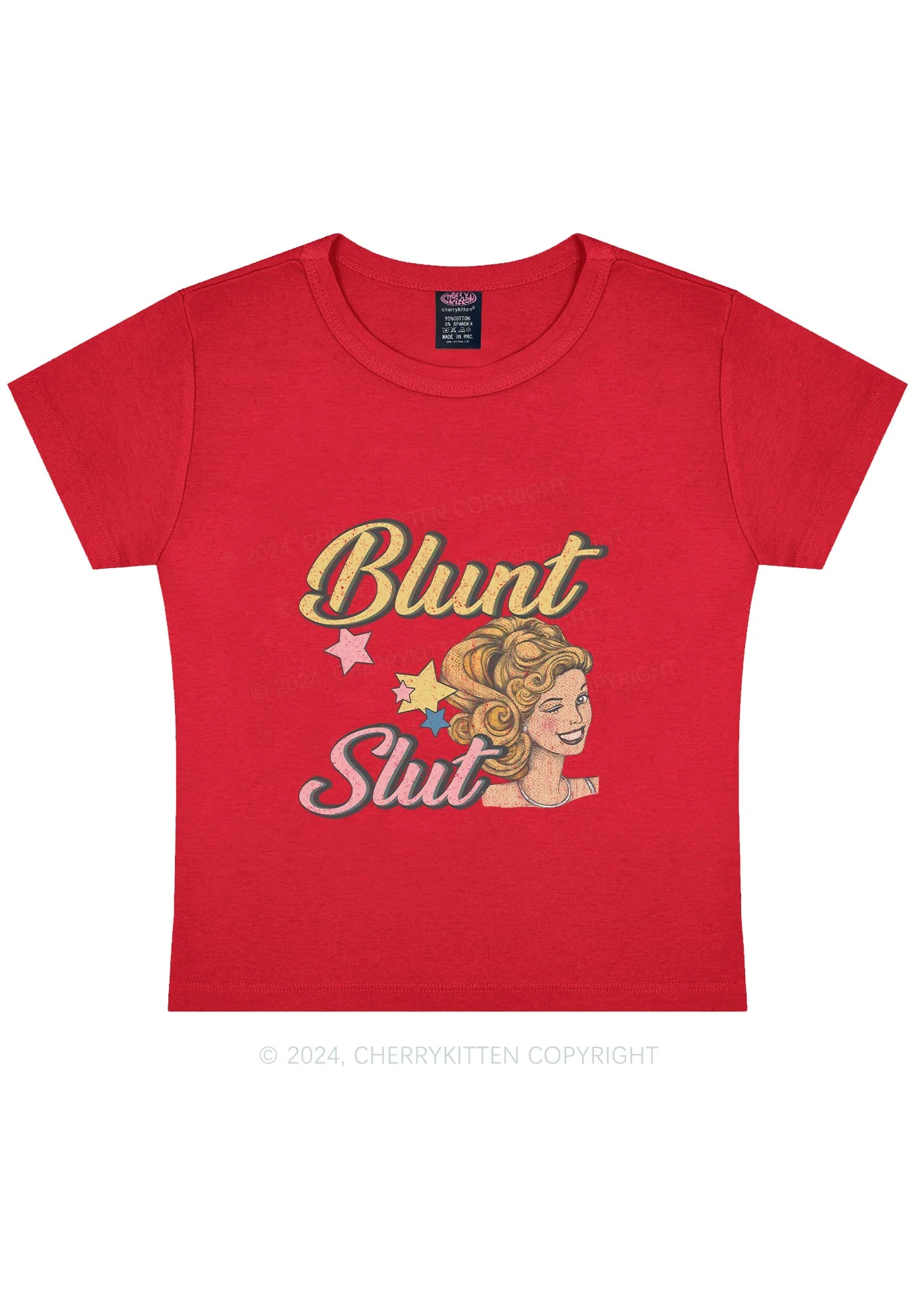 Blunt Slxt Y2K Baby Tee Cherrykitten - Image 7