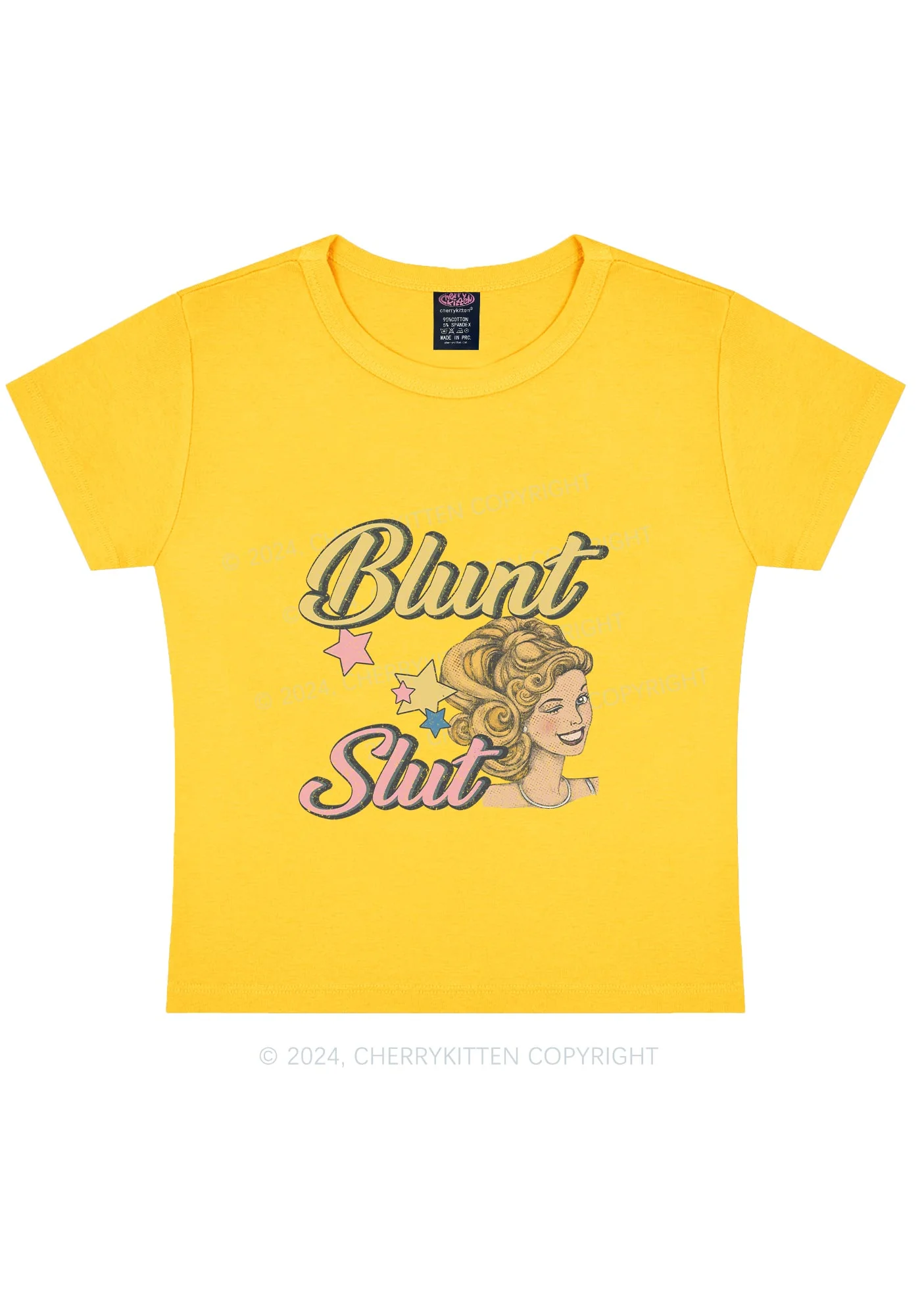 Blunt Slxt Y2K Baby Tee Cherrykitten - Image 8