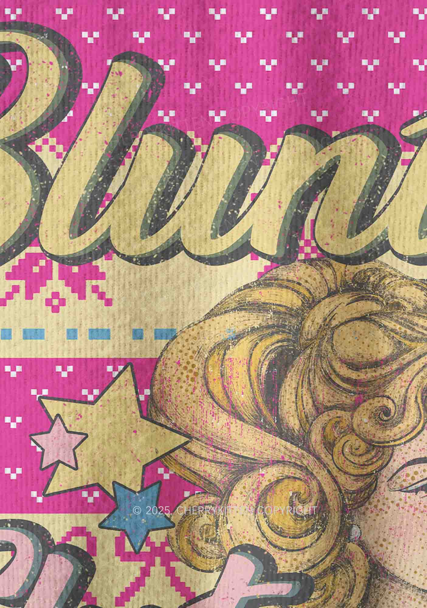 Blunt Slxt Y2K Christmas Knit Sweatshirt Cherrykitten - Image 4