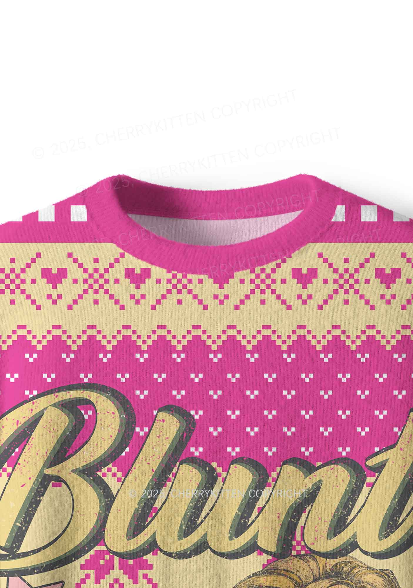 Blunt Slxt Y2K Christmas Knit Sweatshirt Cherrykitten - Image 5