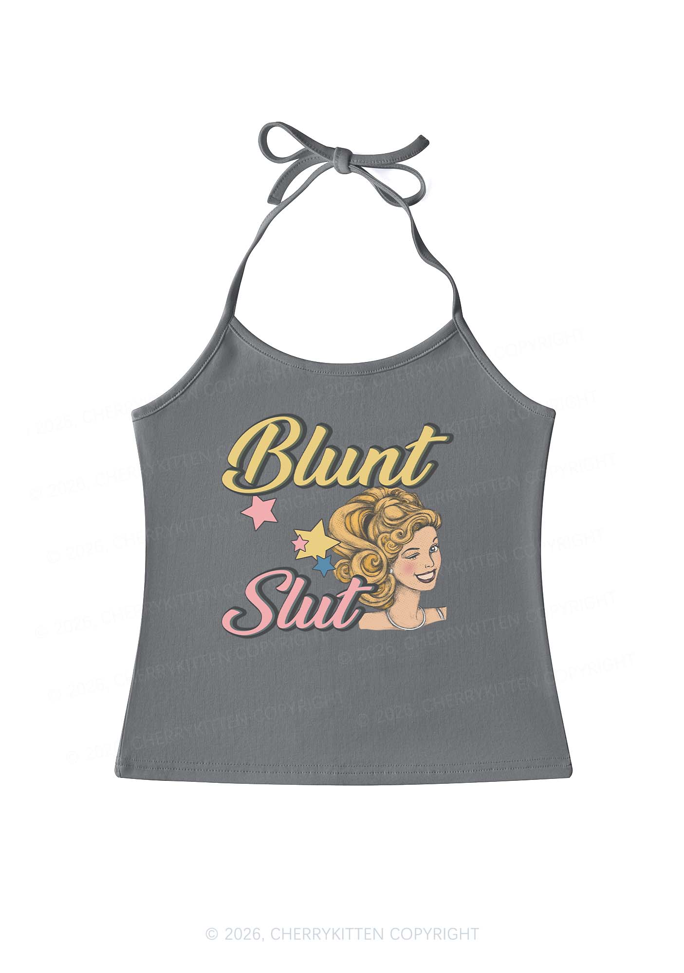Blunt Slxt Y2K Halter Neck Cami Cherrykitten - Image 11