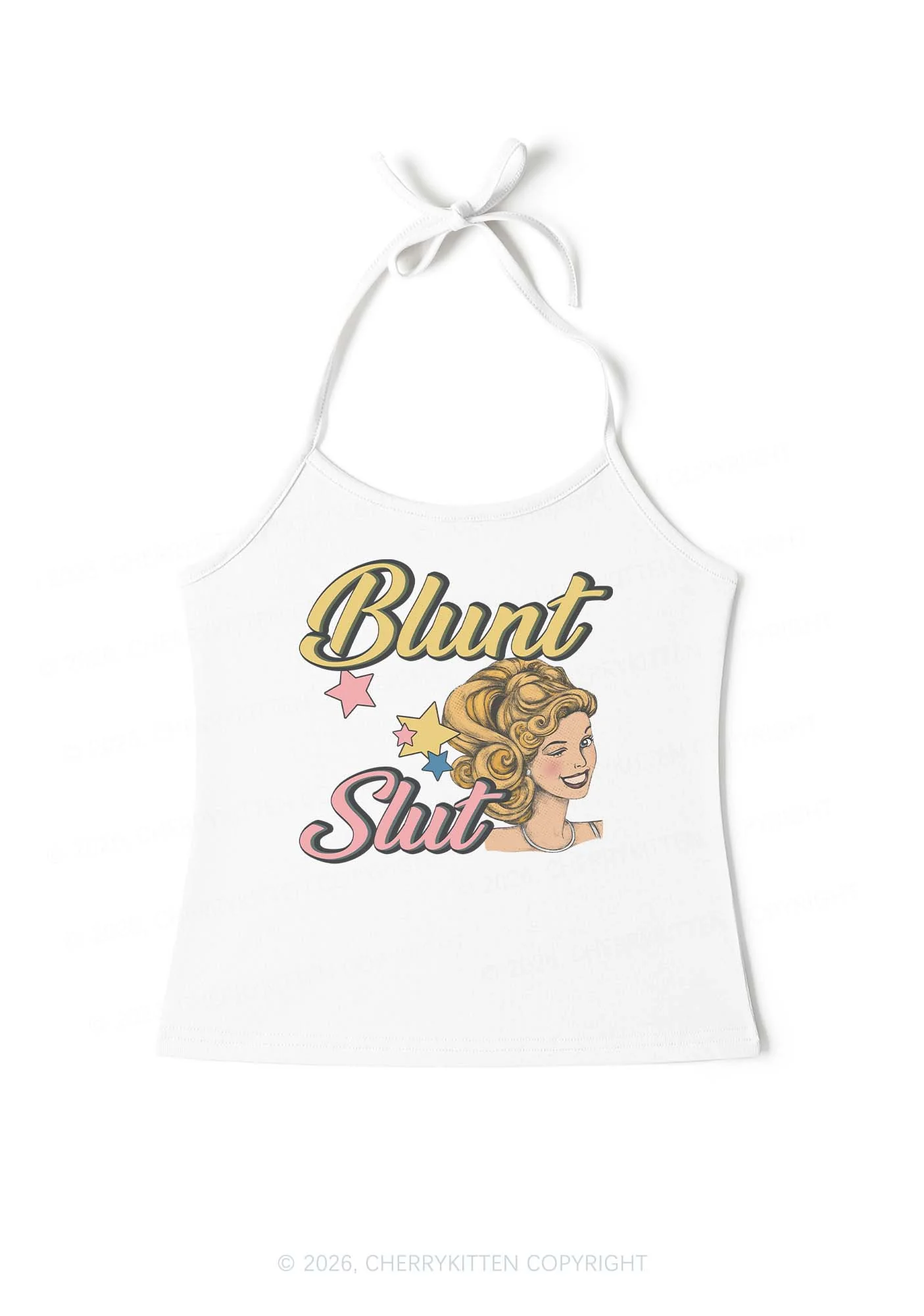 Blunt Slxt Y2K Halter Neck Cami Cherrykitten - Image 3