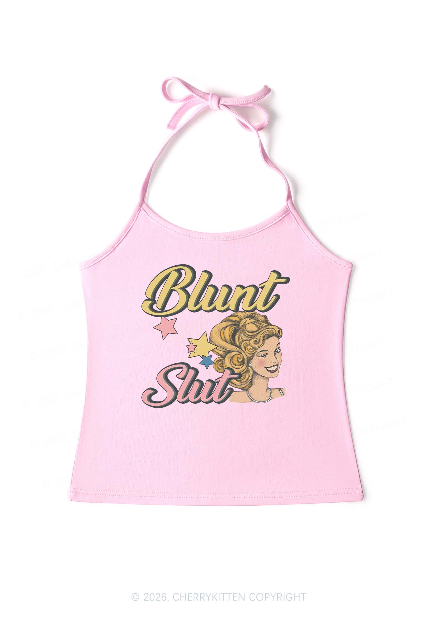 Blunt Slxt Y2K Halter Neck Cami Cherrykitten - Image 4
