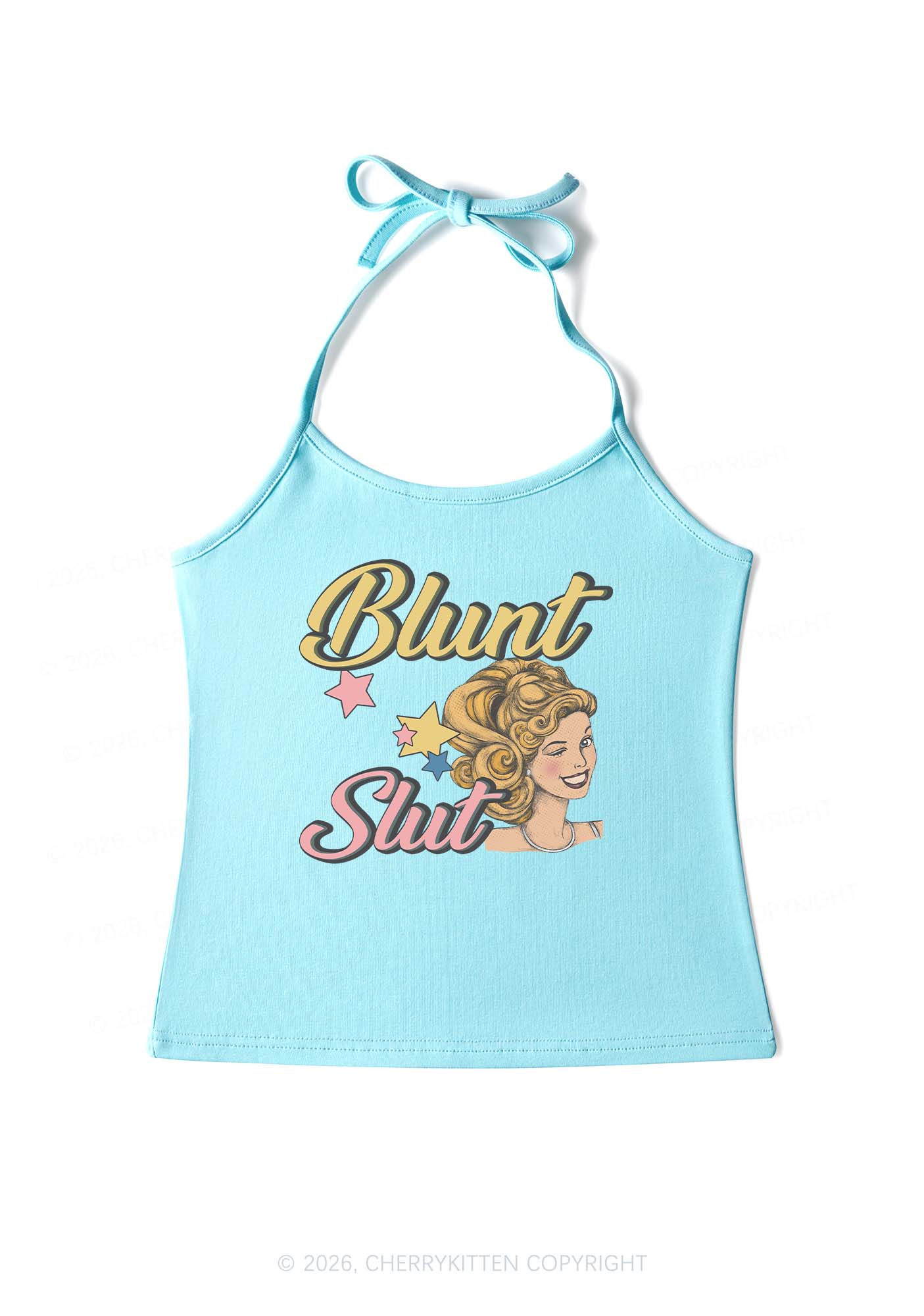 Blunt Slxt Y2K Halter Neck Cami Cherrykitten - Image 5