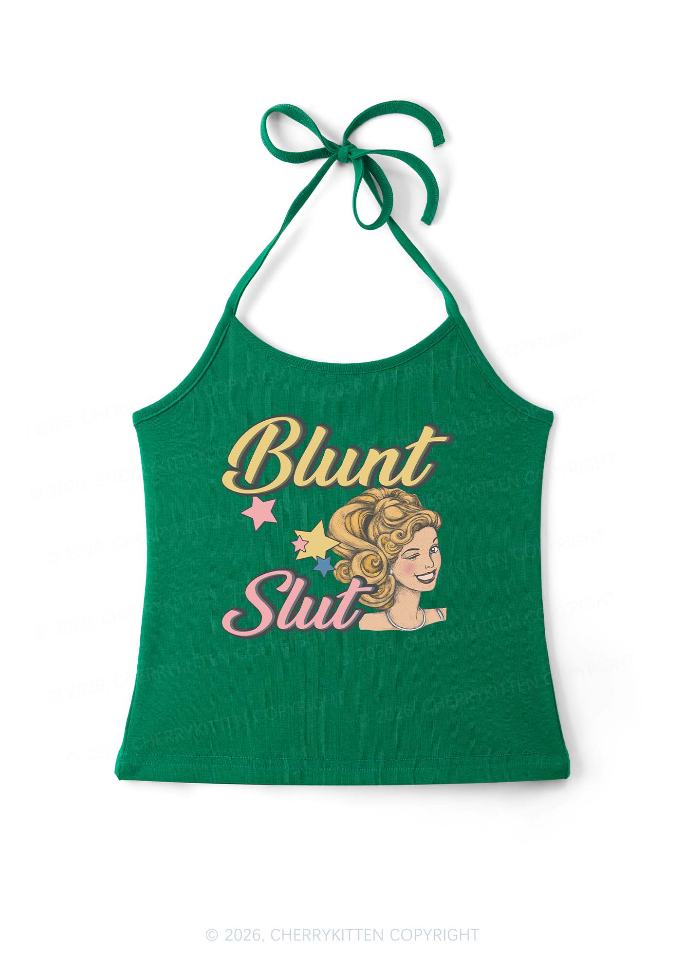 Blunt Slxt Y2K Halter Neck Cami Cherrykitten - Image 9