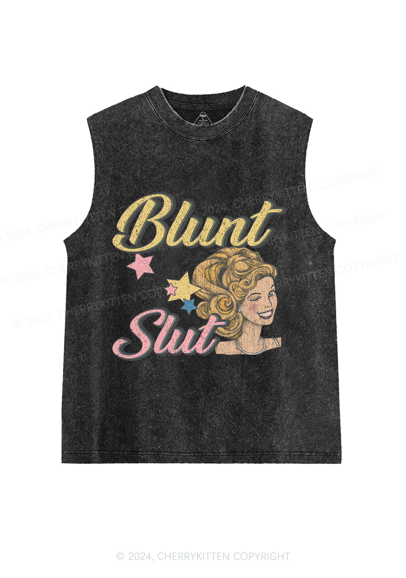 Blunt Slxt Y2K Washed Tank Cherrykitten - Image 3