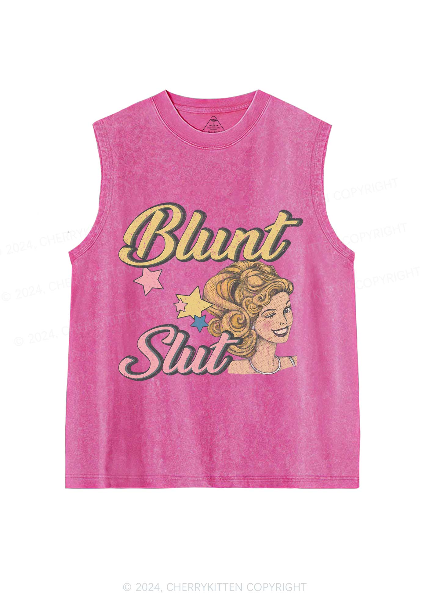 Blunt Slxt Y2K Washed Tank Cherrykitten - Image 4