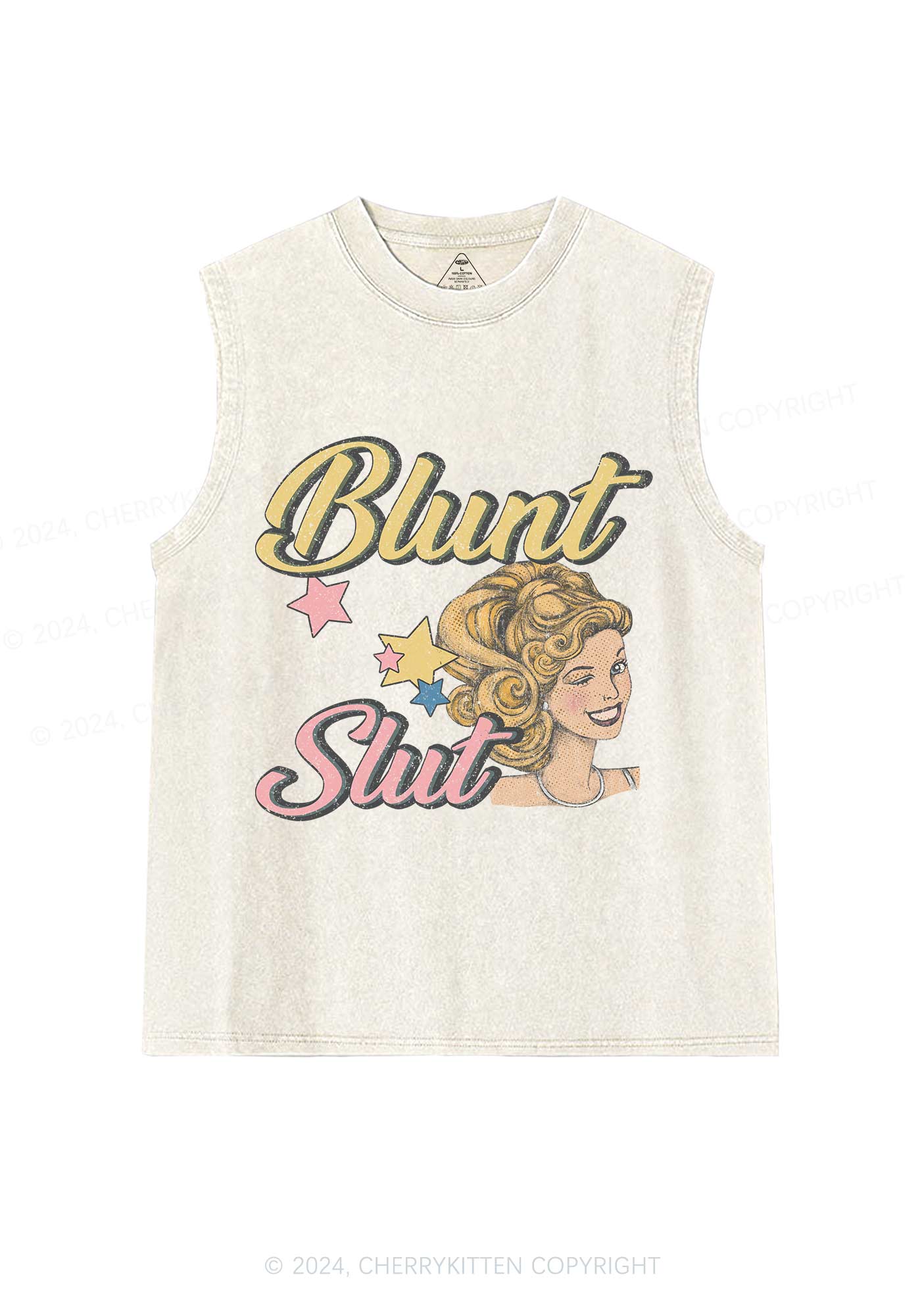 Blunt Slxt Y2K Washed Tank Cherrykitten - Image 5
