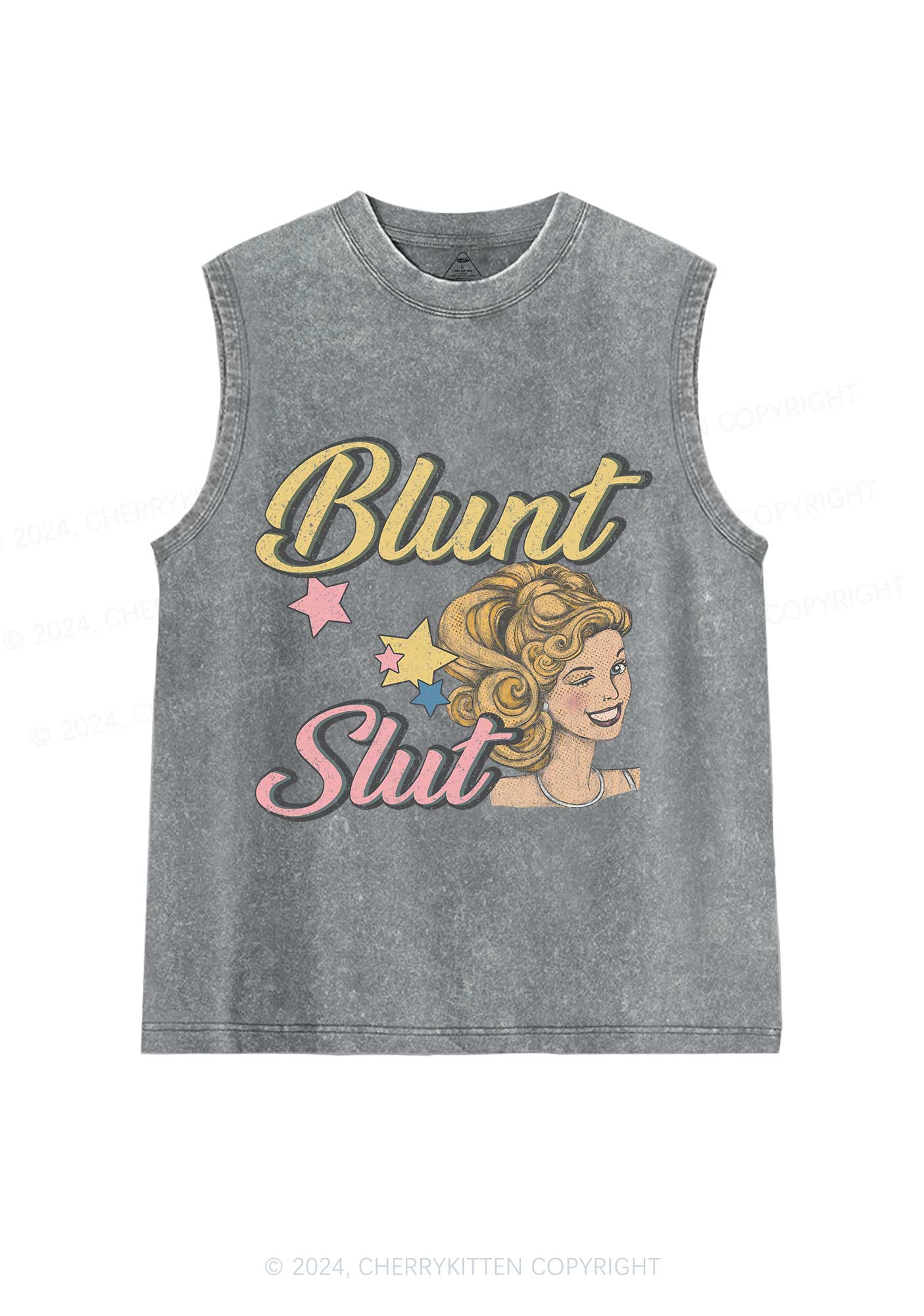 Blunt Slxt Y2K Washed Tank Cherrykitten - Image 6