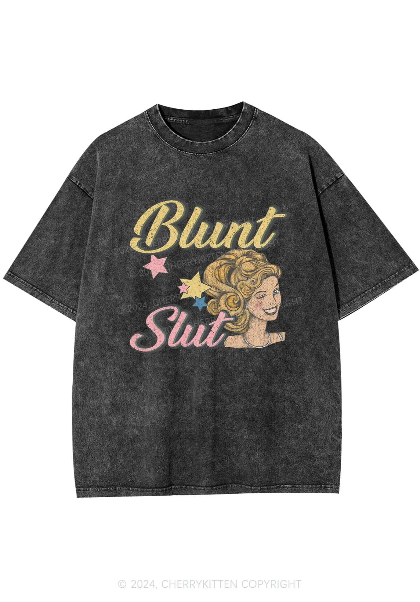 Blunt Slxt Y2K Washed Tee Cherrykitten - Image 3