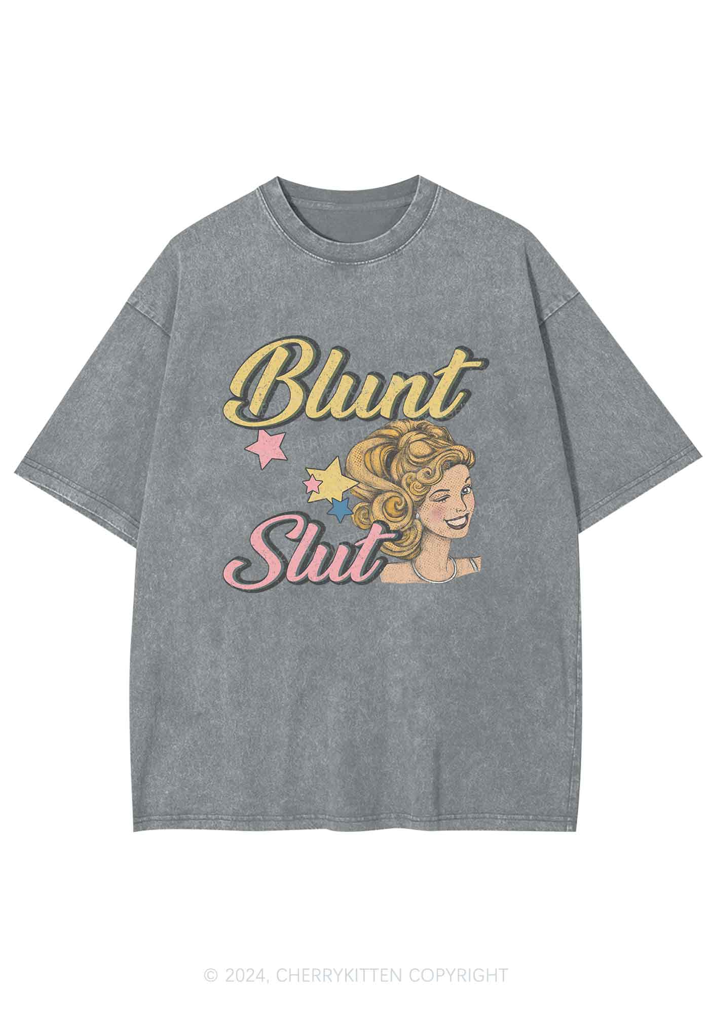 Blunt Slxt Y2K Washed Tee Cherrykitten - Image 6