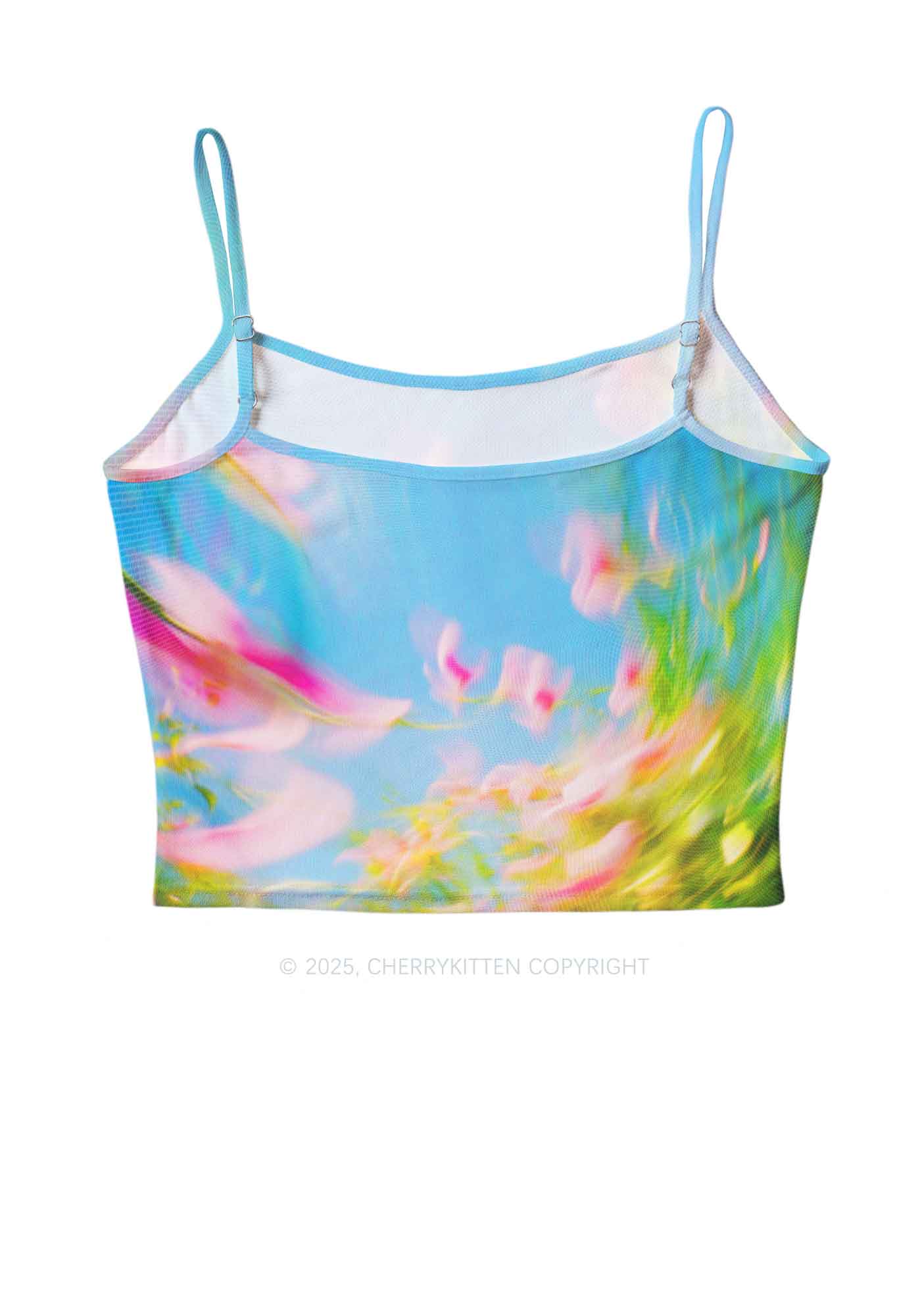 Blurred Blooms Y2K Mesh Cami Tank Cherrykitten - Image 3