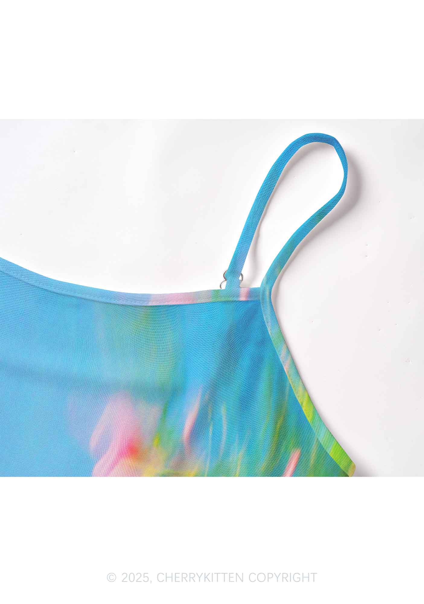 Blurred Blooms Y2K Mesh Cami Tank Cherrykitten - Image 5