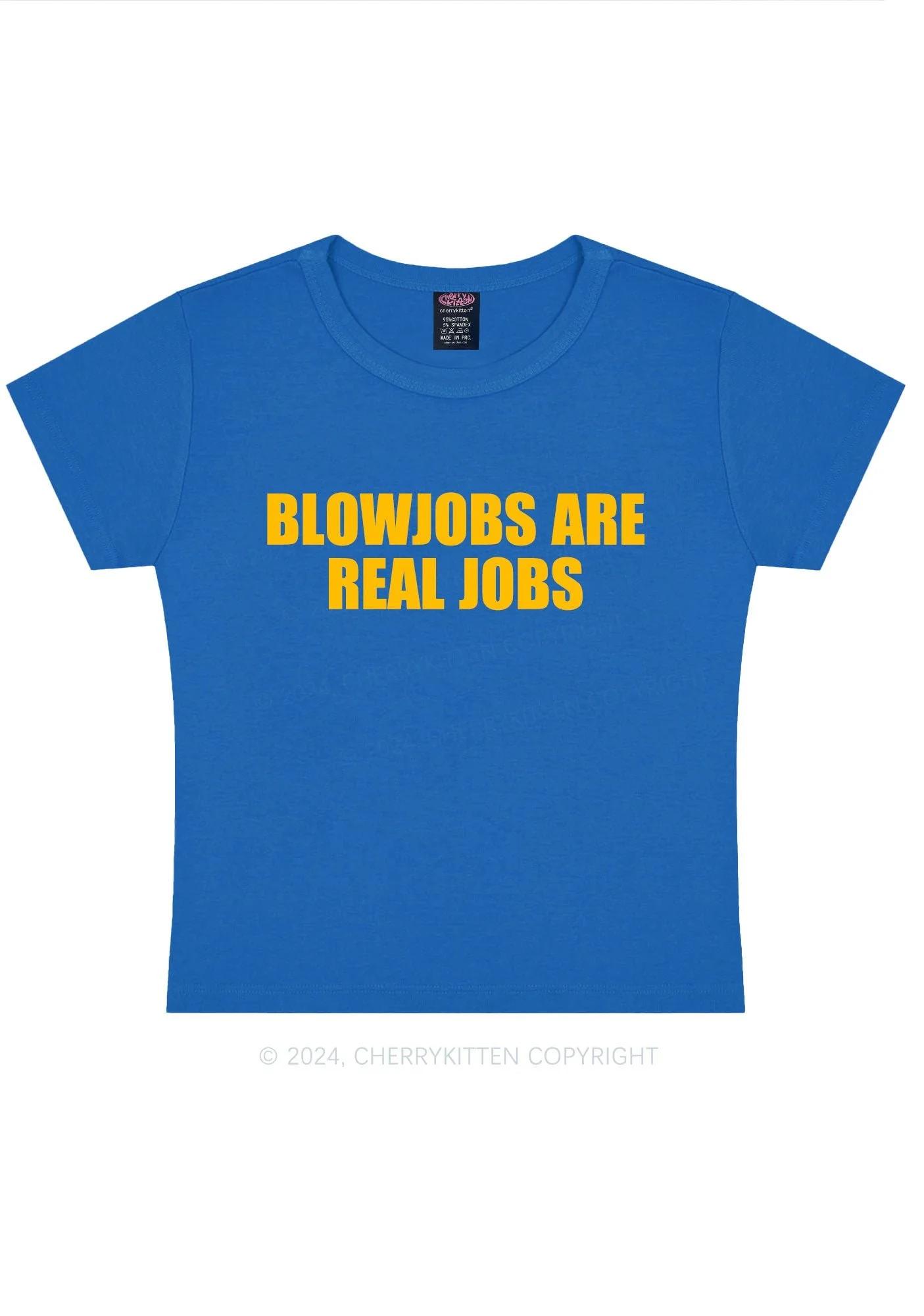 Blxwjobs Are Real Jobs Y2K Baby Tee Cherrykitten - Image 10