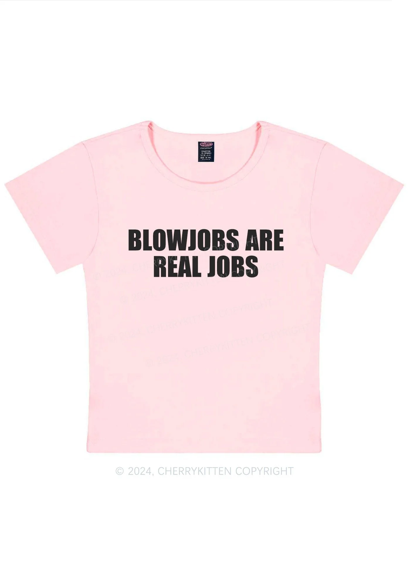 Blxwjobs Are Real Jobs Y2K Baby Tee Cherrykitten - Image 13