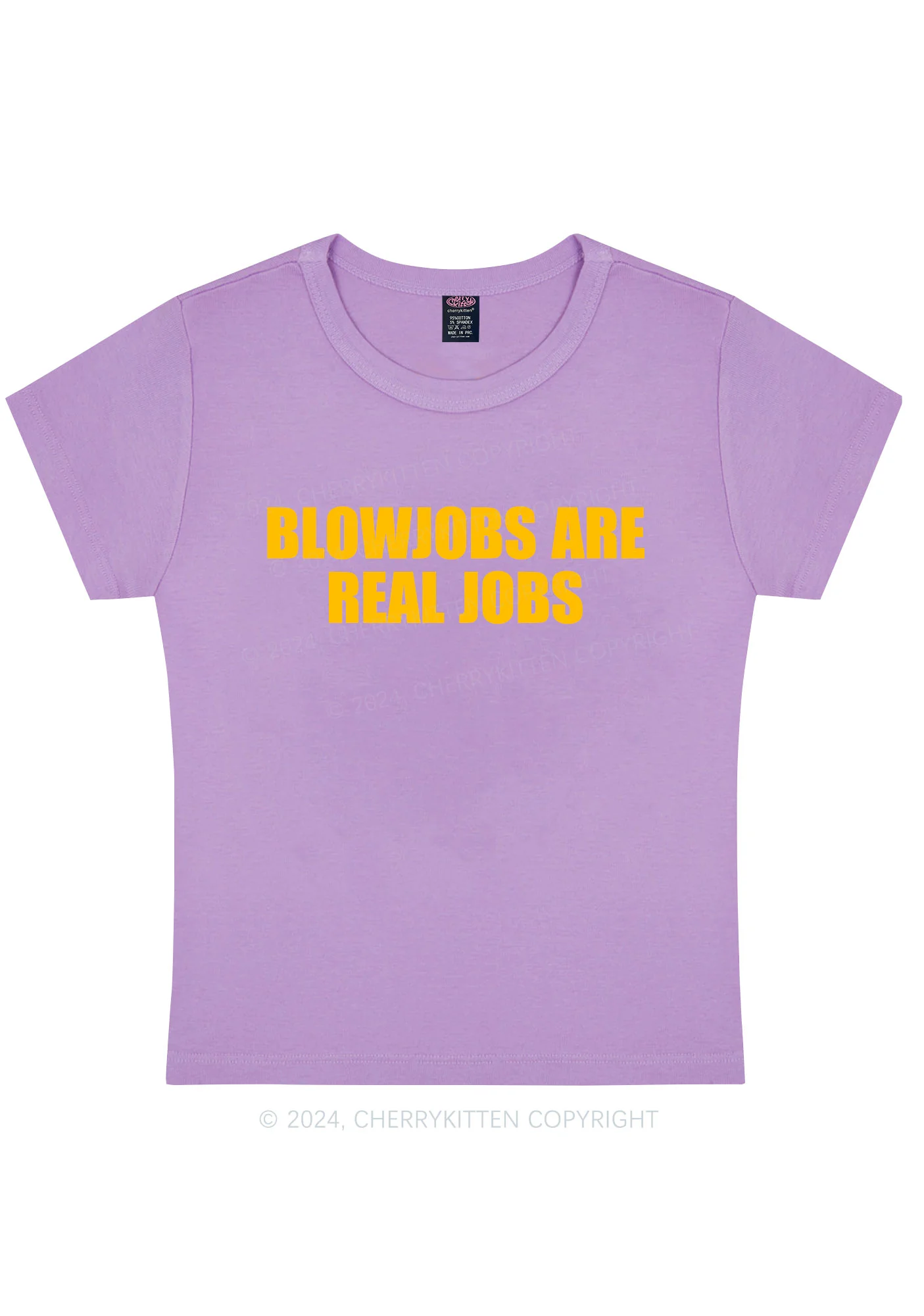 Blxwjobs Are Real Jobs Y2K Baby Tee Cherrykitten - Image 8