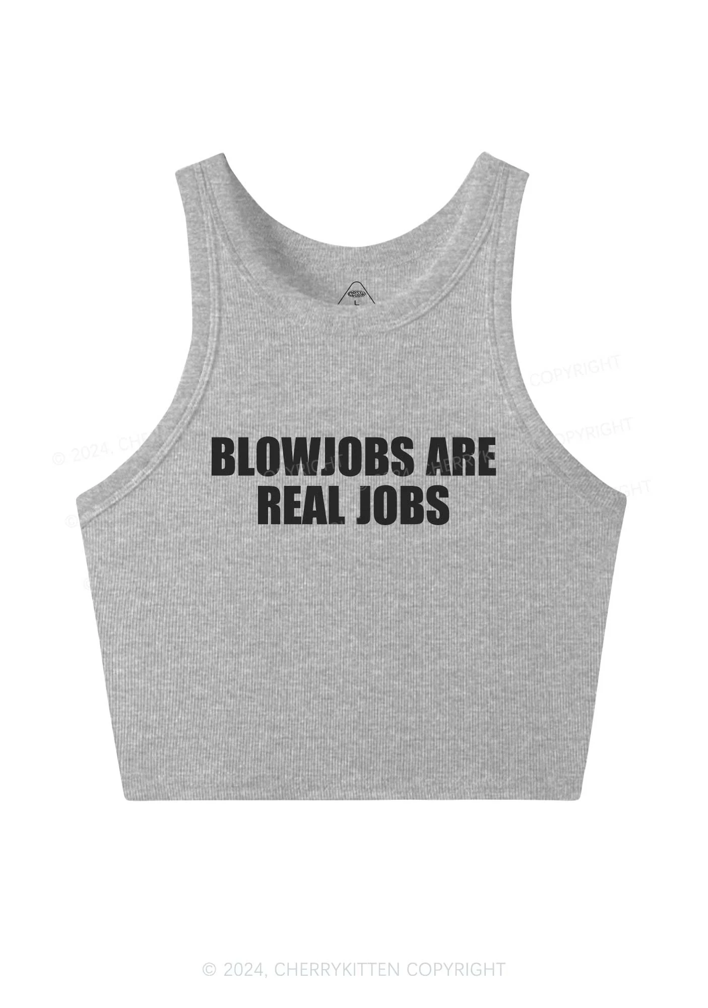 Blxwjobs Are Real Jobs Y2K Crop Tank Top Cherrykitten - Image 5