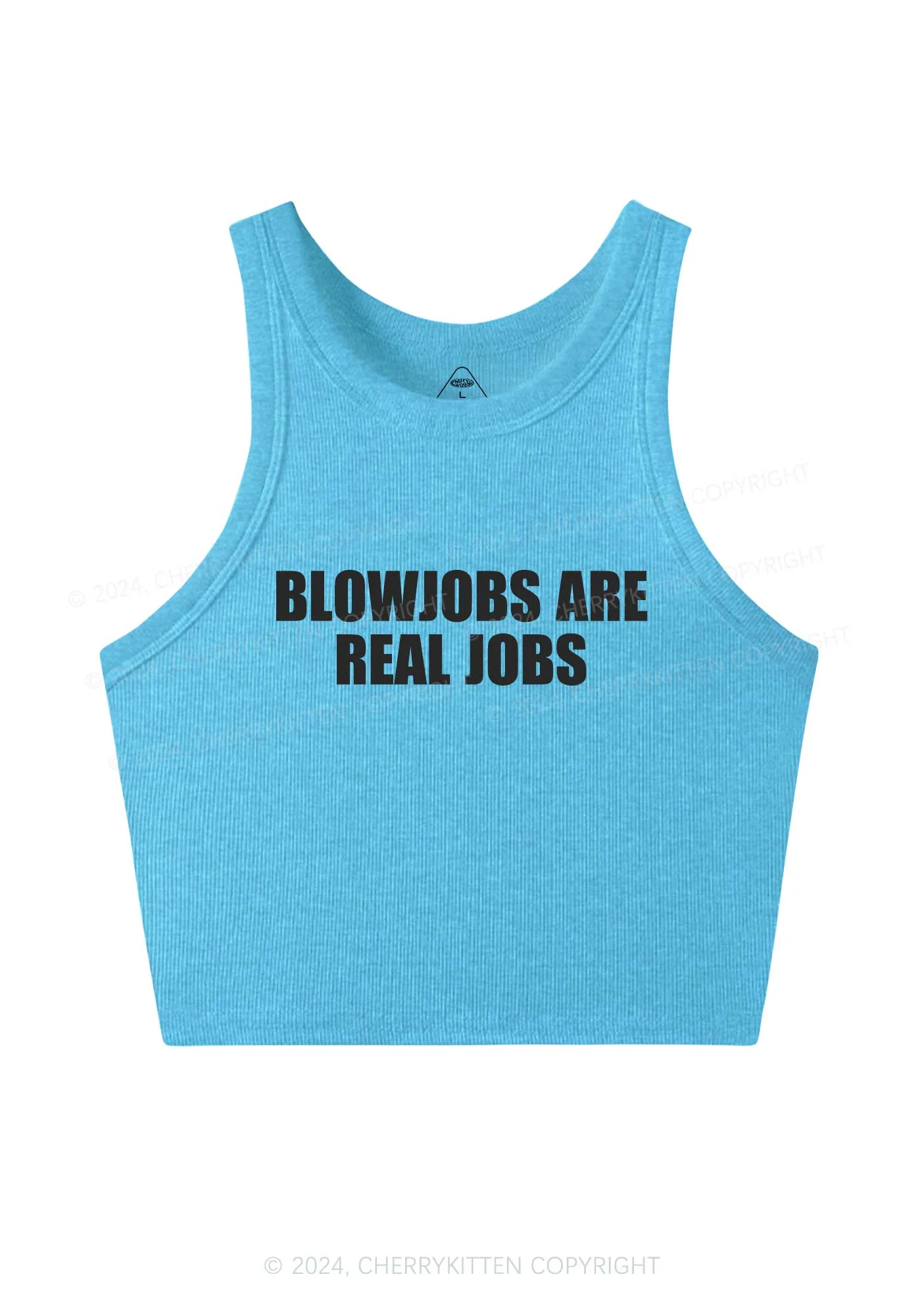 Blxwjobs Are Real Jobs Y2K Crop Tank Top Cherrykitten - Image 6