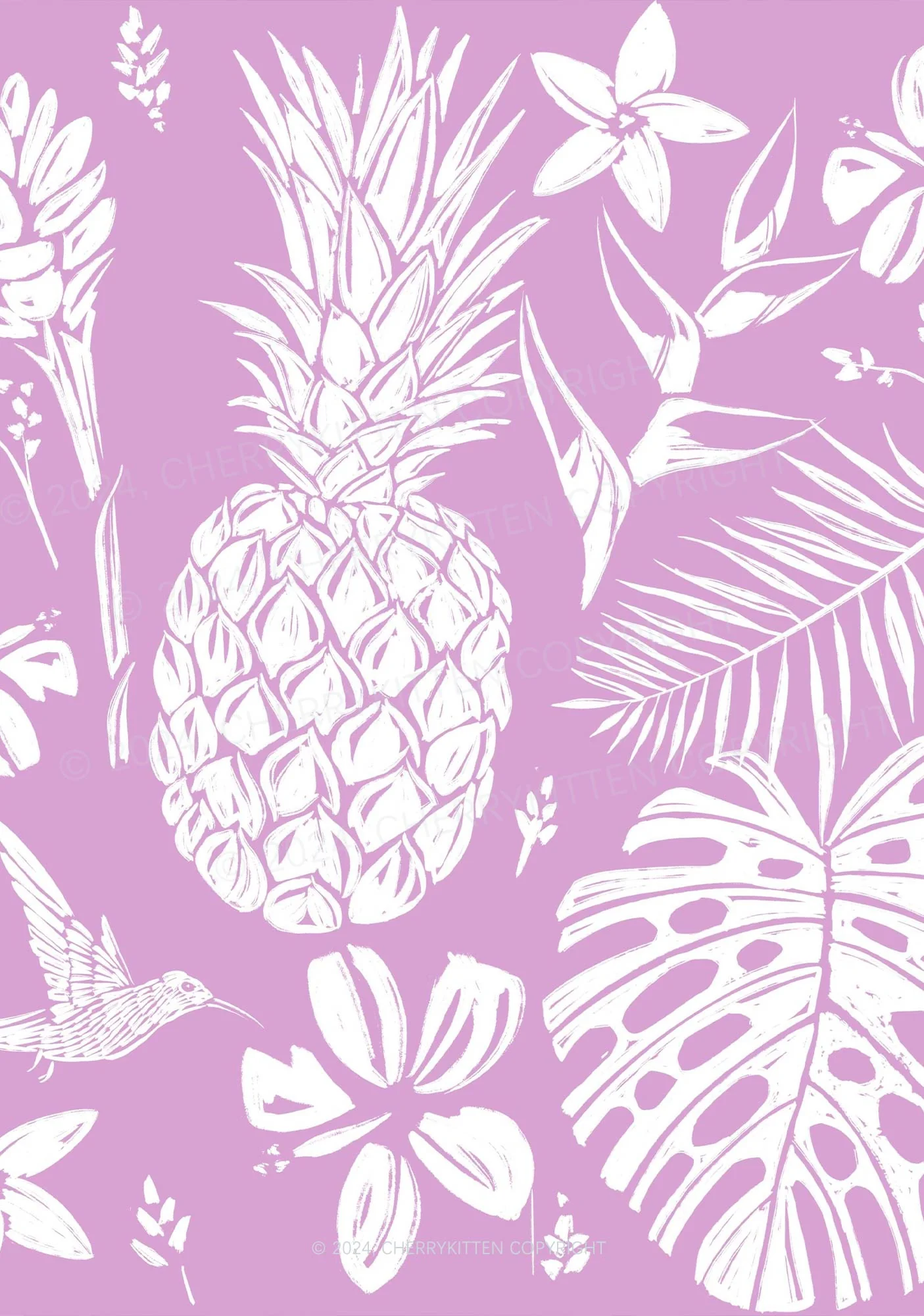 Boho Purple Y2K Print Bikini Set Cherrykitten - Image 2