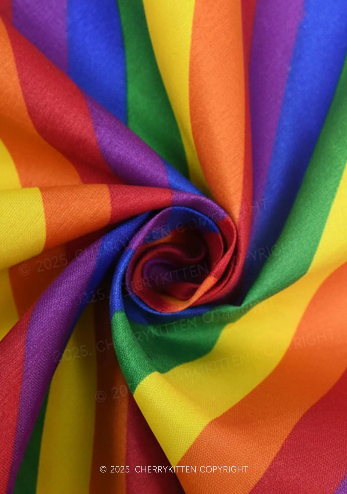 Bold  Stripe Rainbow Pride Y2K Square Bandana Cherrykitten - Image 4