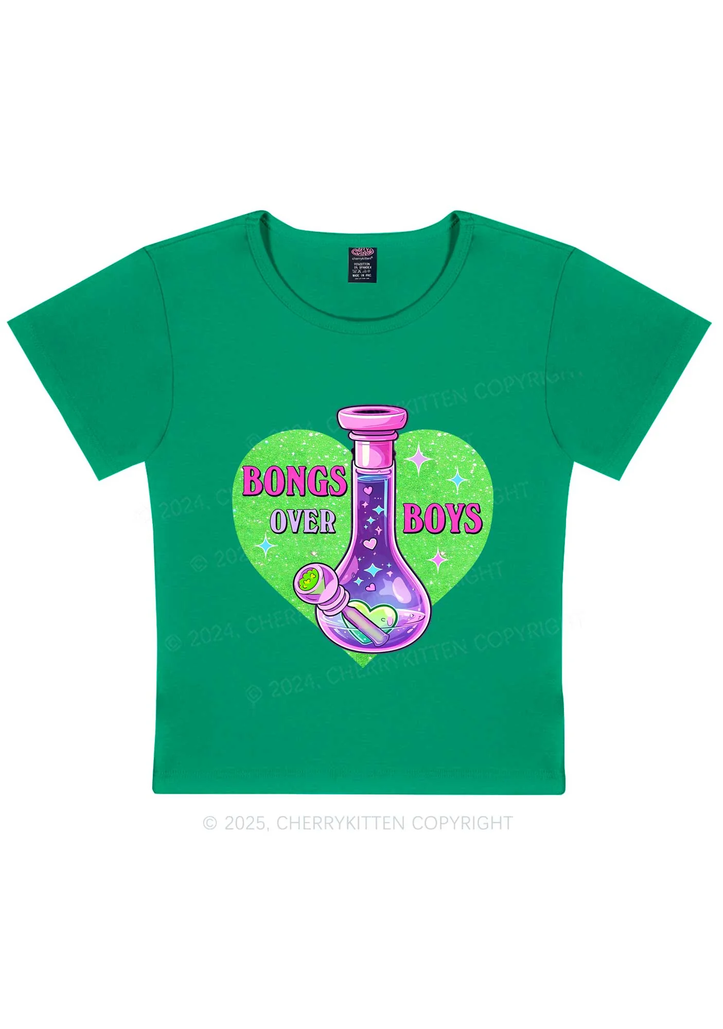 Bongs Over Boys Y2K Baby Tee Cherrykitten - Image 10