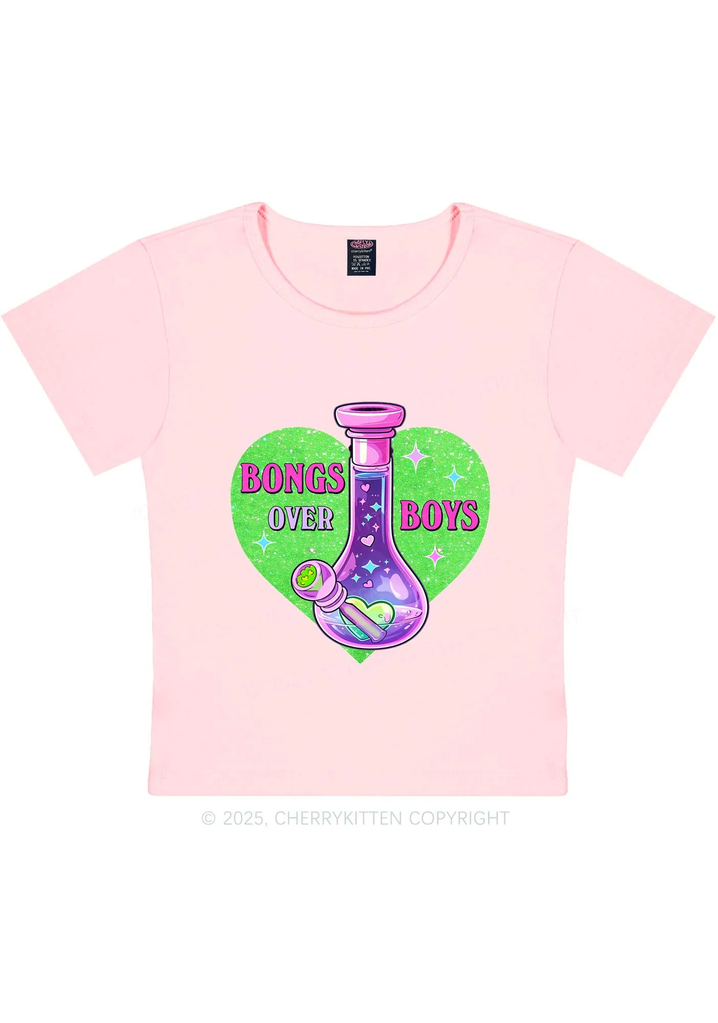 Bongs Over Boys Y2K Baby Tee Cherrykitten - Image 11