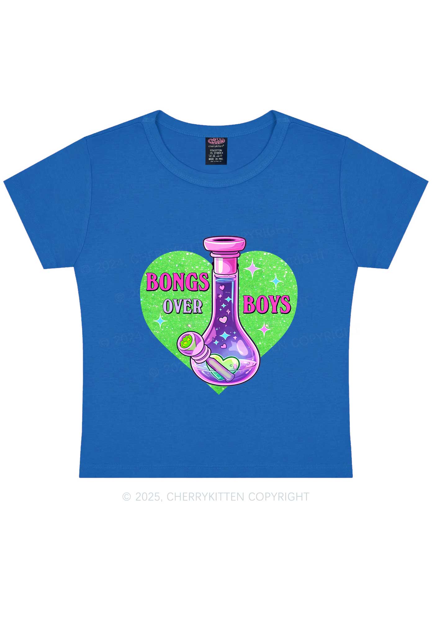 Bongs Over Boys Y2K Baby Tee Cherrykitten - Image 8