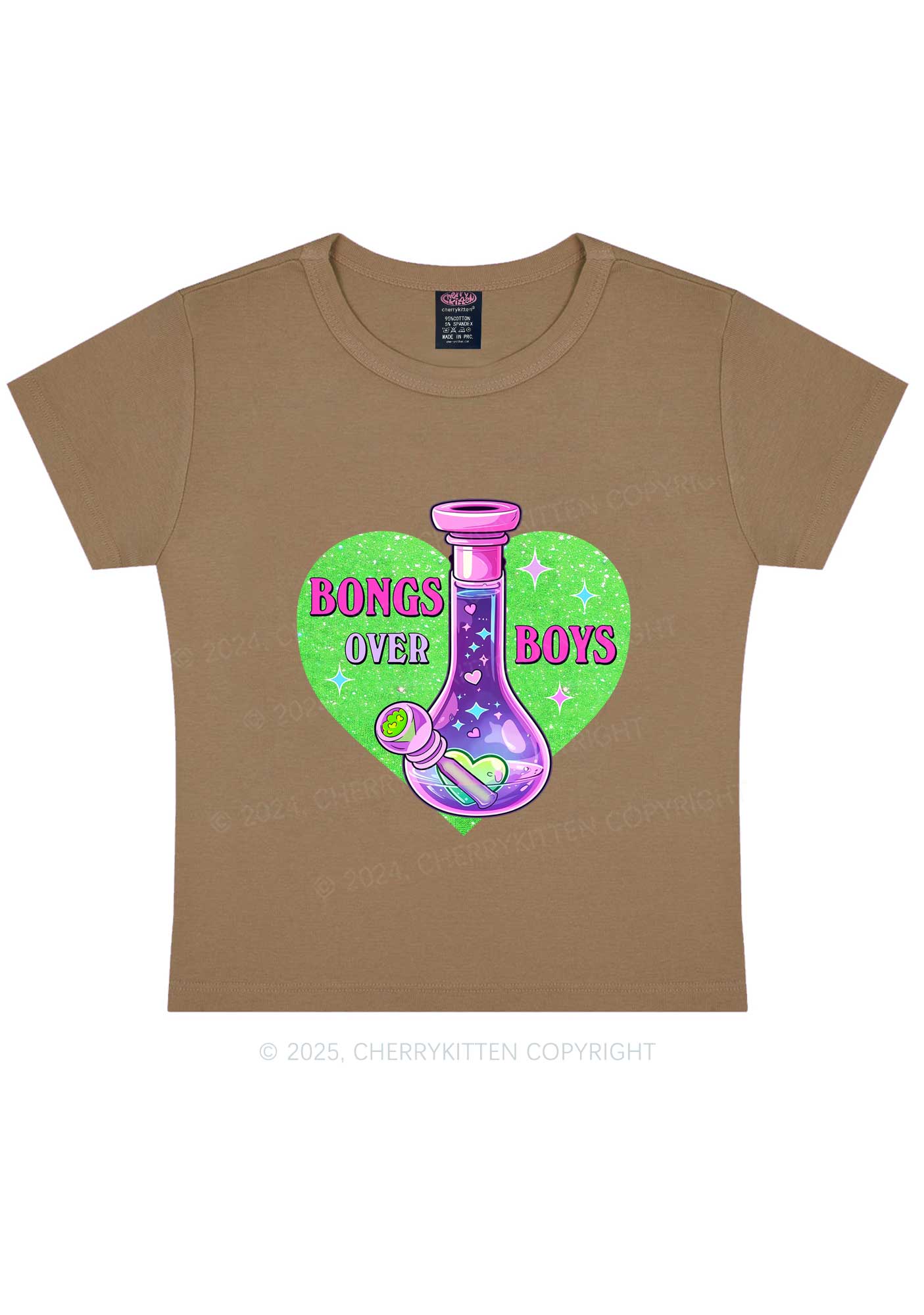 Bongs Over Boys Y2K Baby Tee Cherrykitten - Image 9